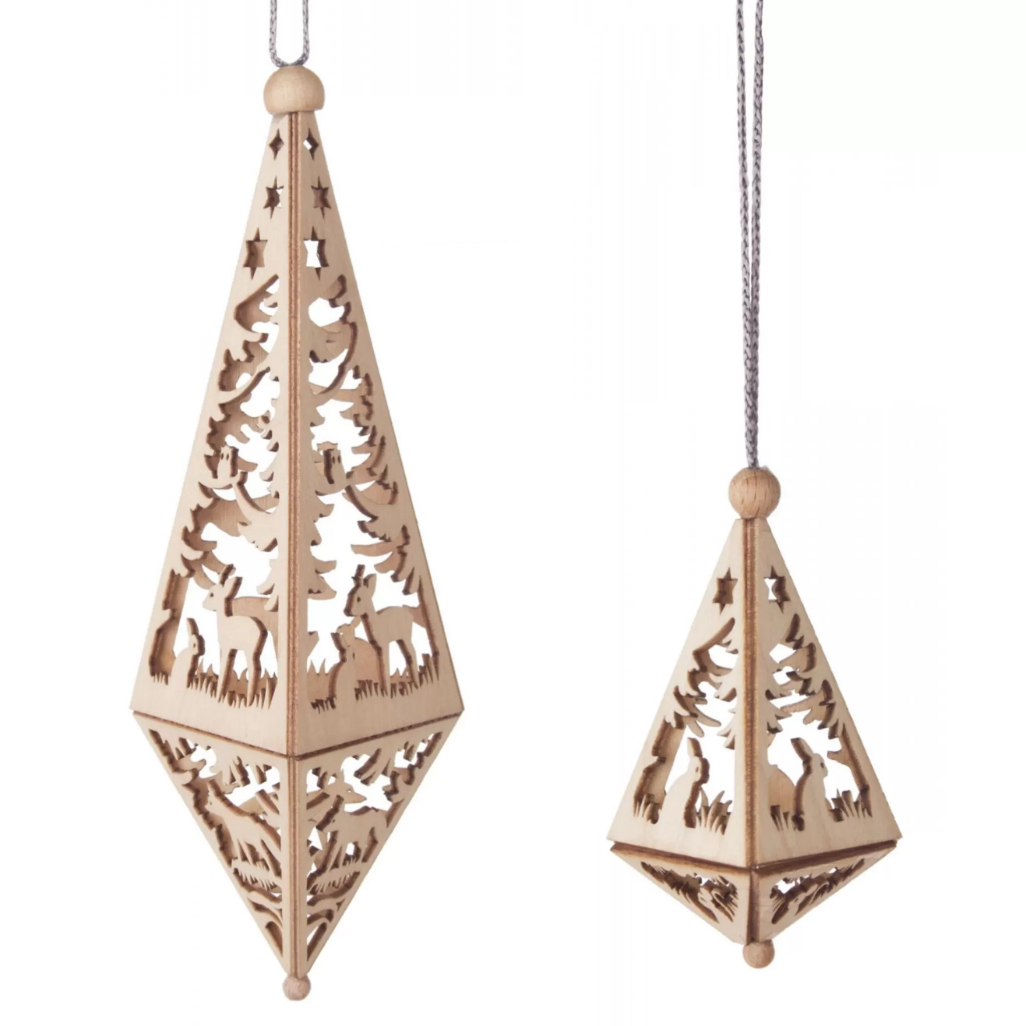 Erzgebirge Handarbeit Alpine Diamond Pair - Christmas Tree Decoration