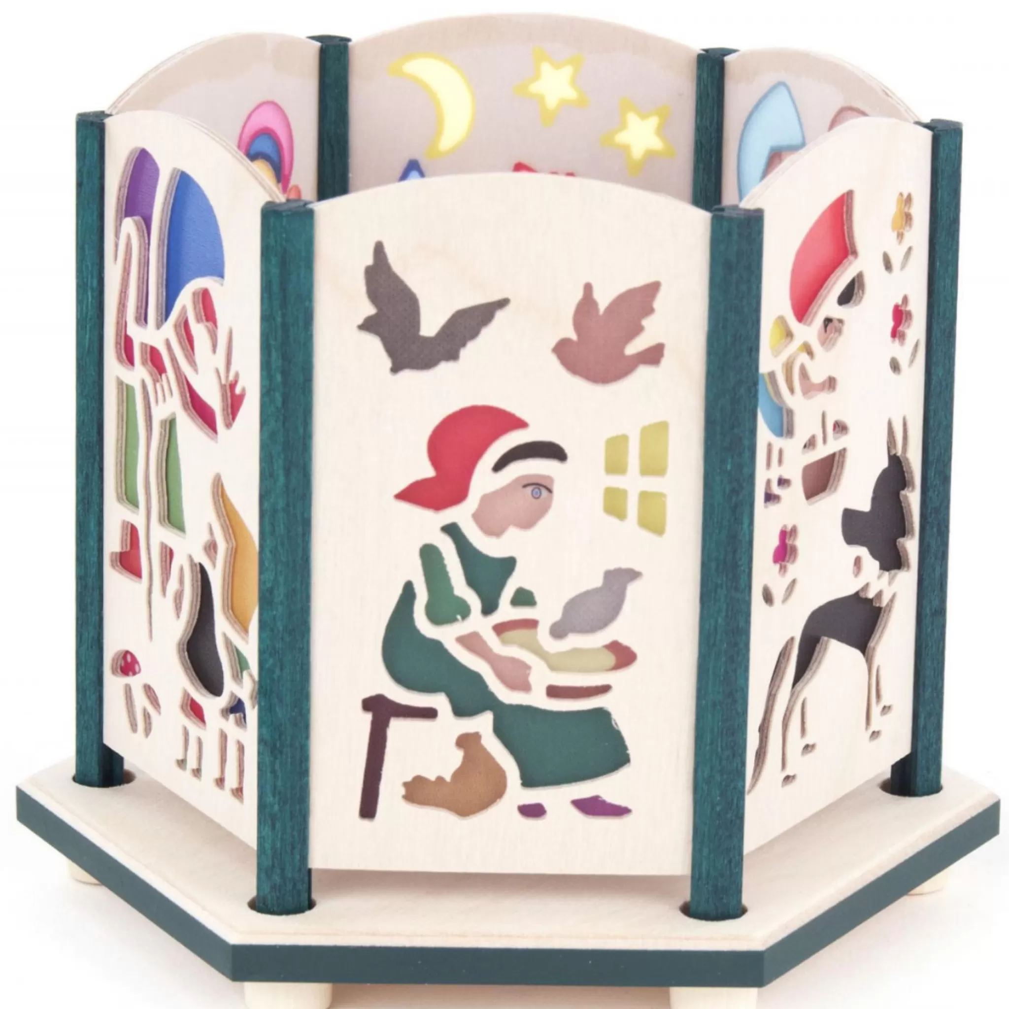Erzgebirge Handarbeit Candle Holder - Fairytale Windows