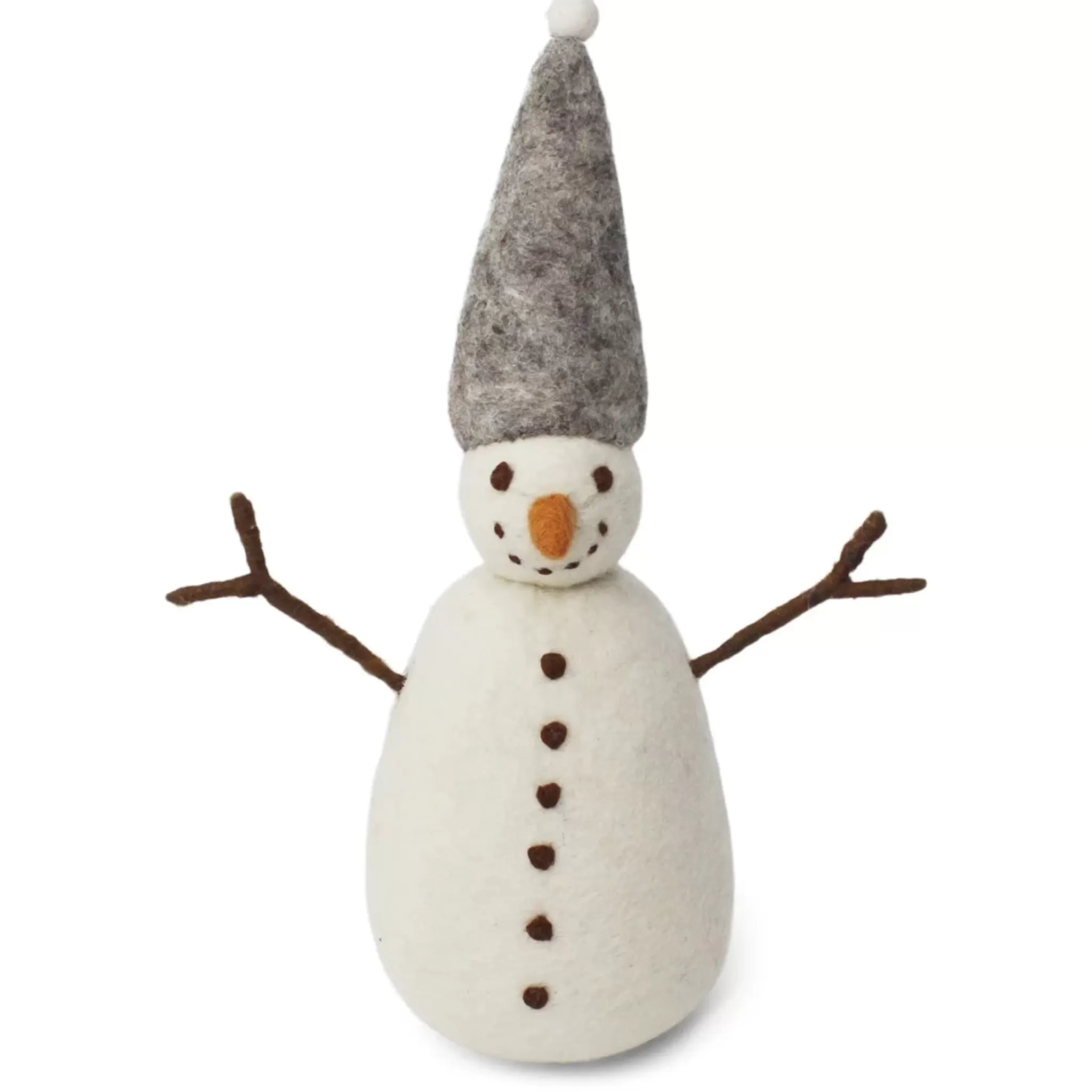 En Gry & Sif Christmas Figurine - Snowman (Grey) - Large