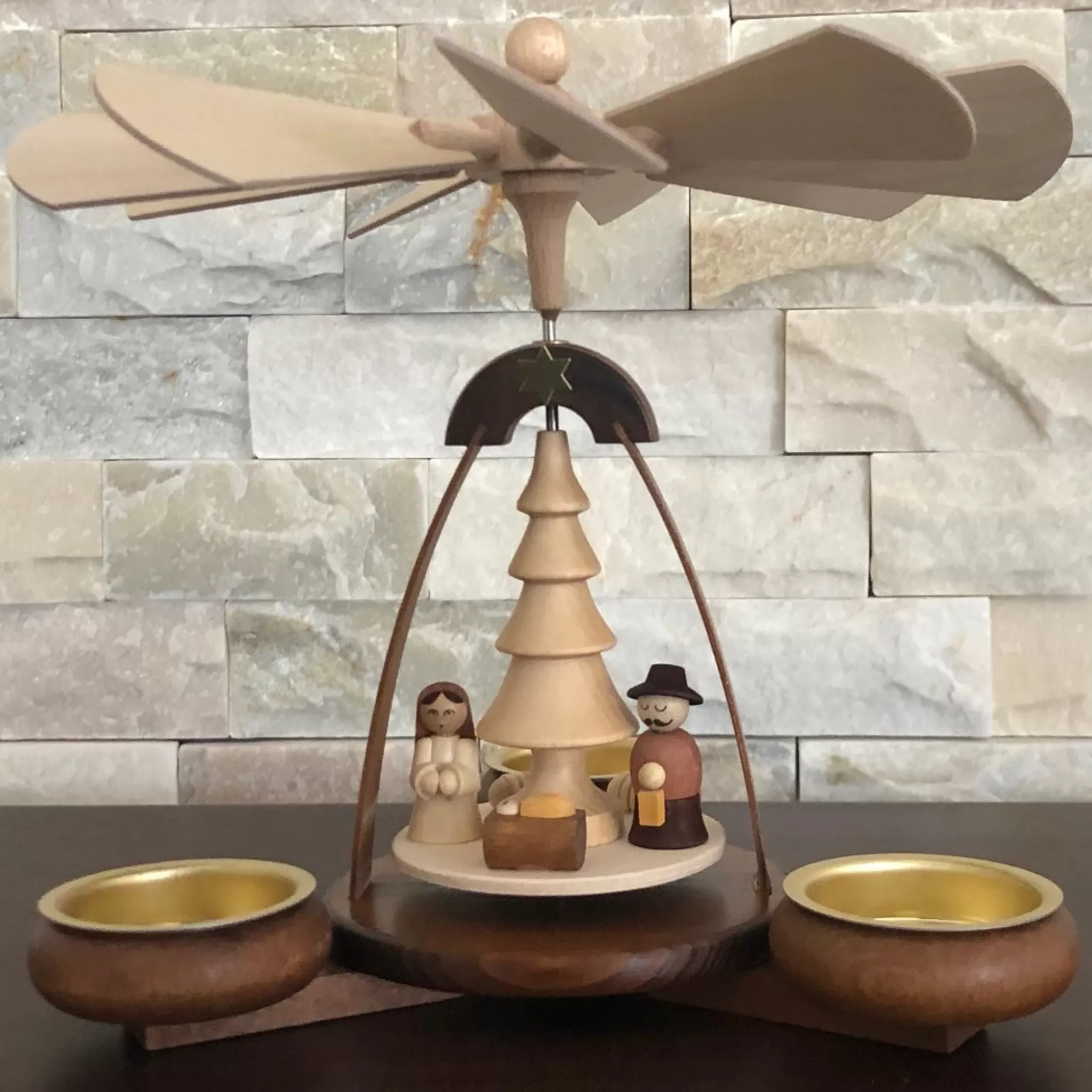 Paul Ullrich Christmas Pyramid (Medium)- Nativity (Natural)