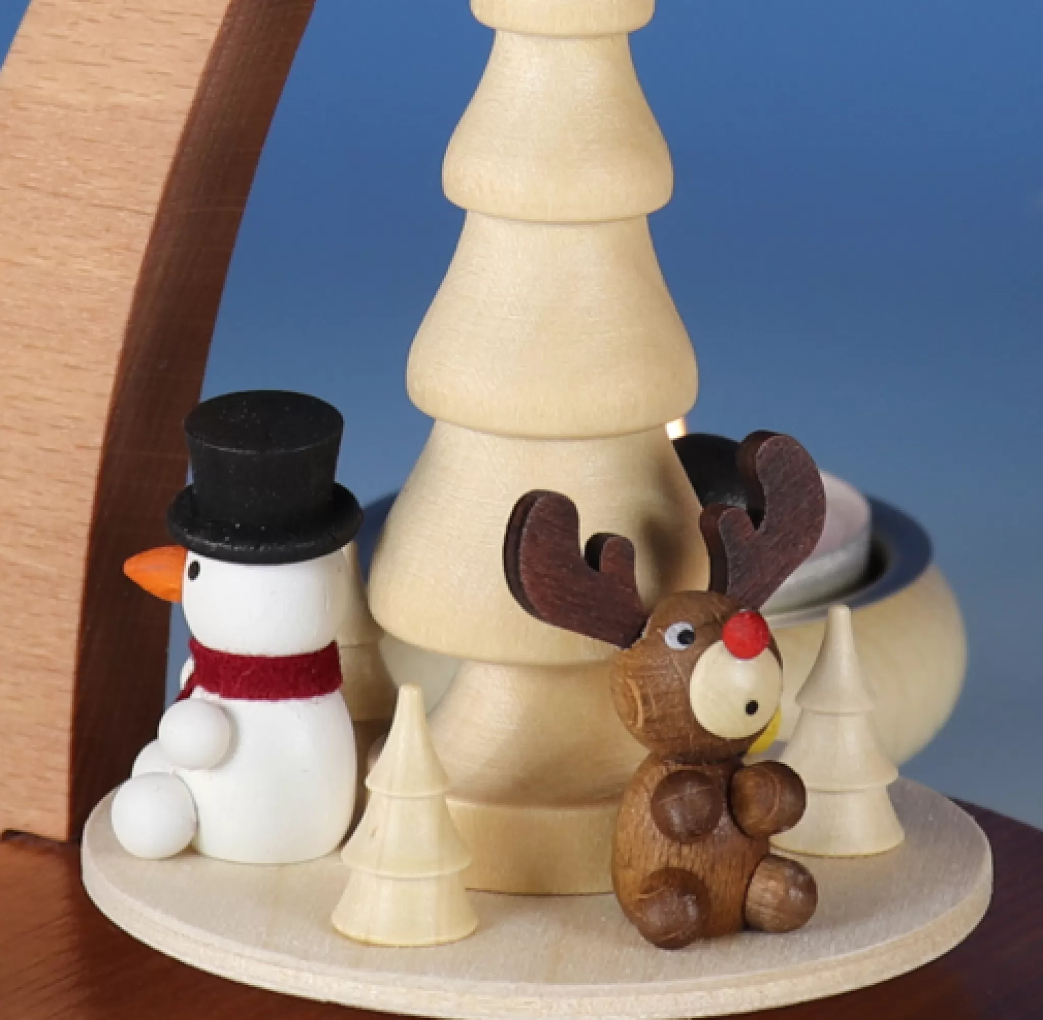 Paul Ullrich Christmas Pyramid (Medium)- Rudolph, Frosty And Frankie The Penguin