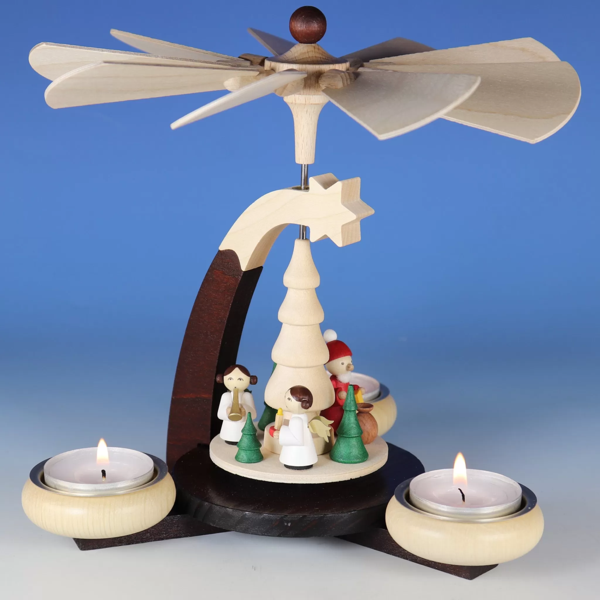 Paul Ullrich Christmas Pyramid (Medium)- Santa And Angels