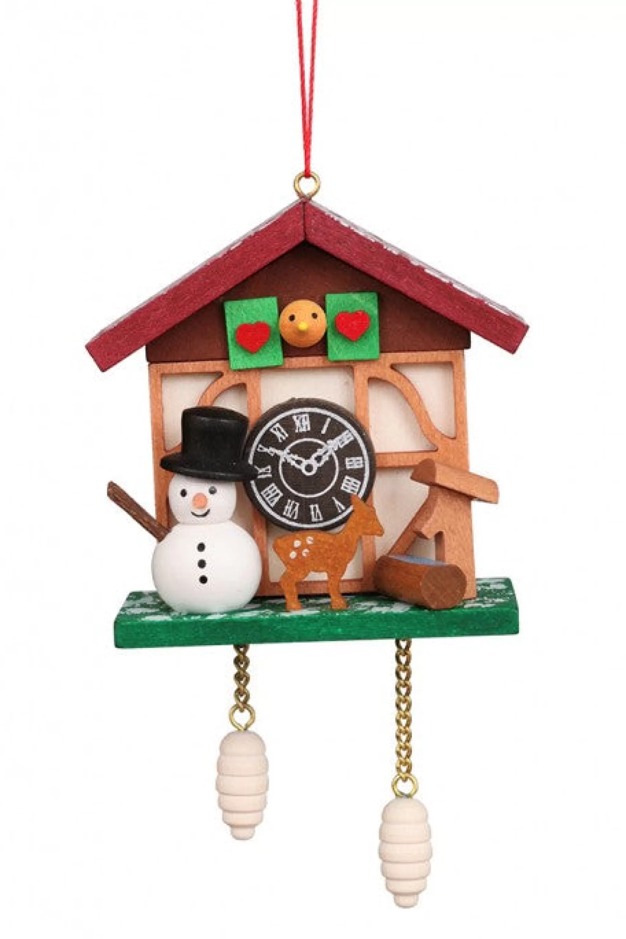 Christian Ulbricht Cuckoo Clock - Snowman'S Workshop - Christmas Tree Decoration