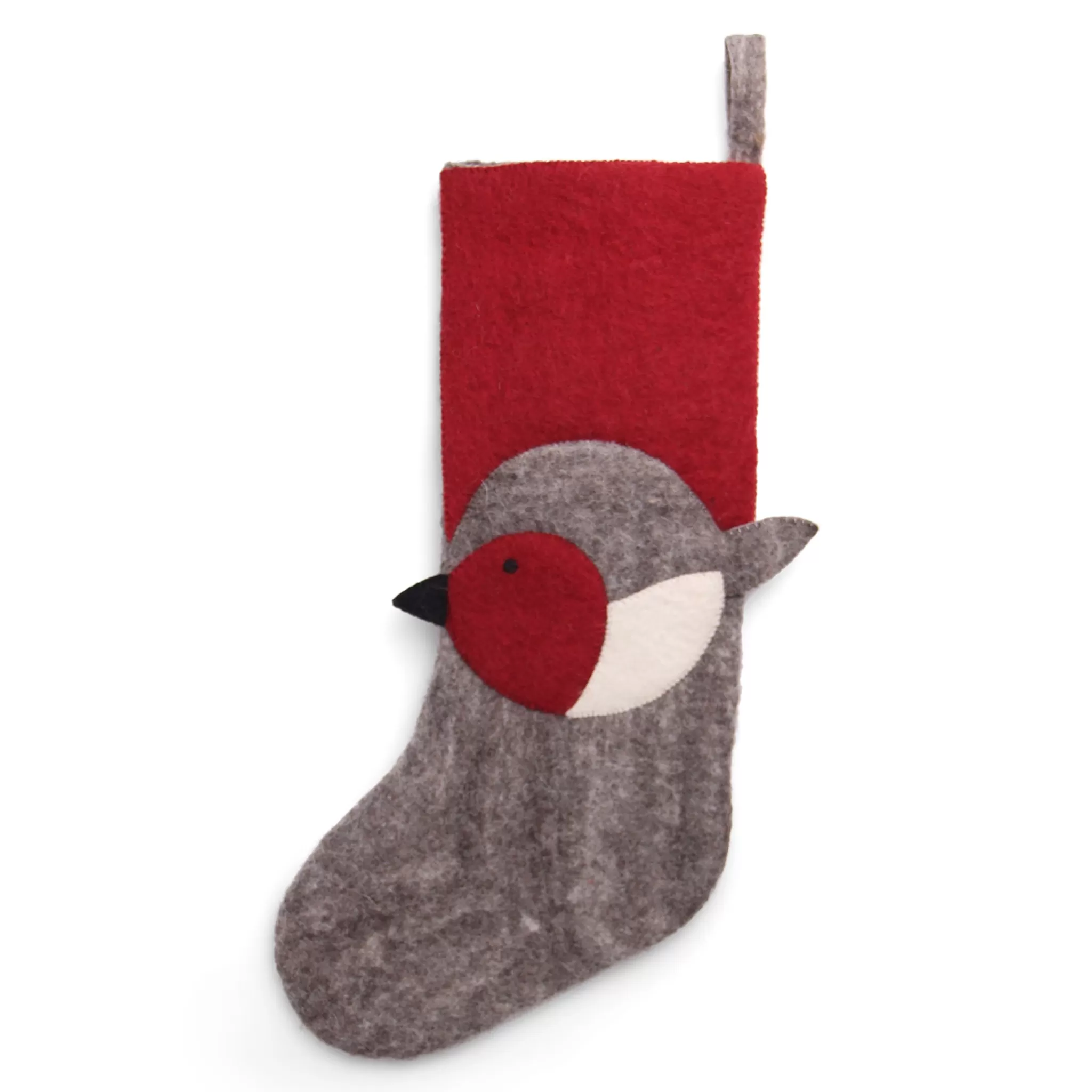 En Gry & Sif Felt Christmas Stocking - Bird