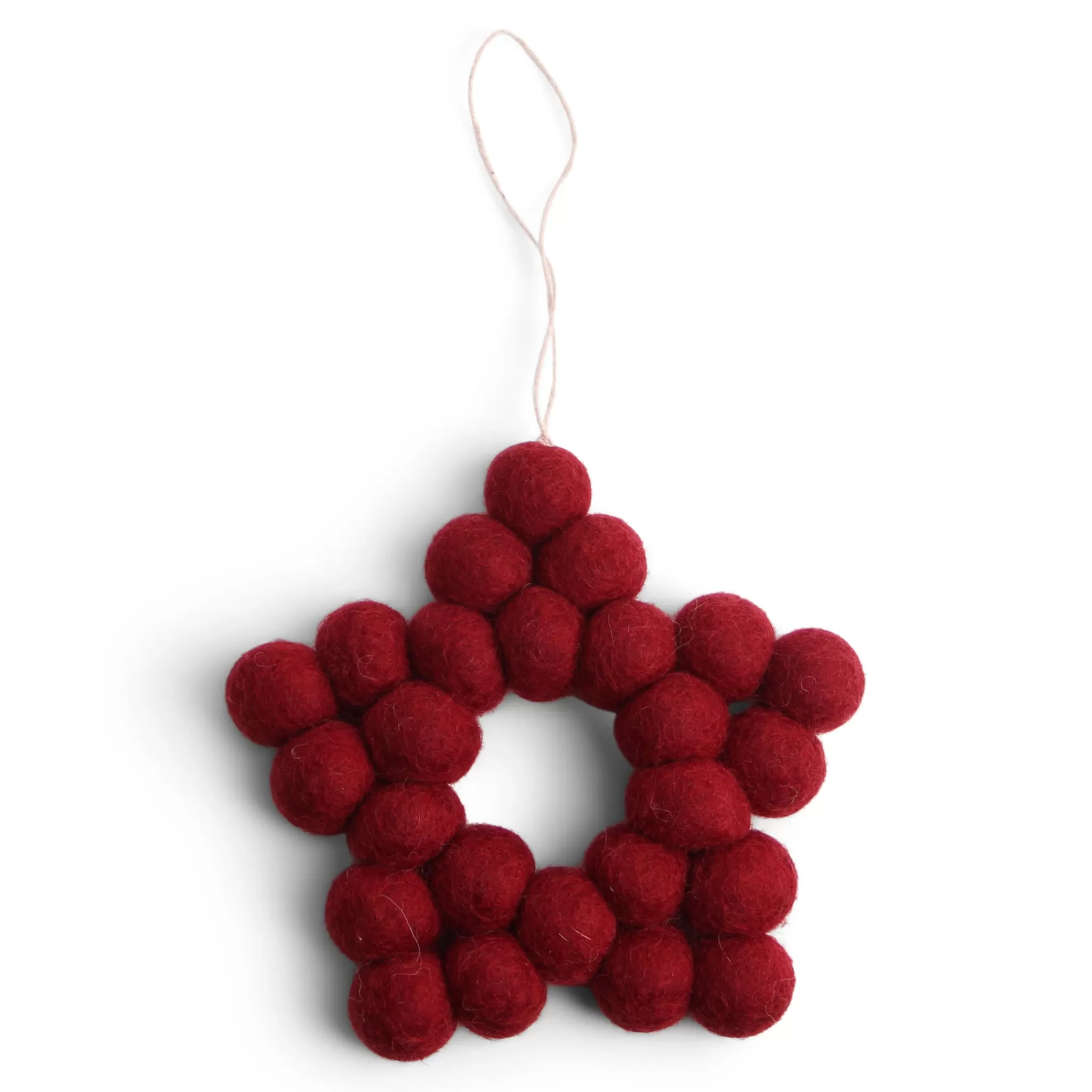 En Gry & Sif Felt Christmas Tree Decoration - Bauble Star