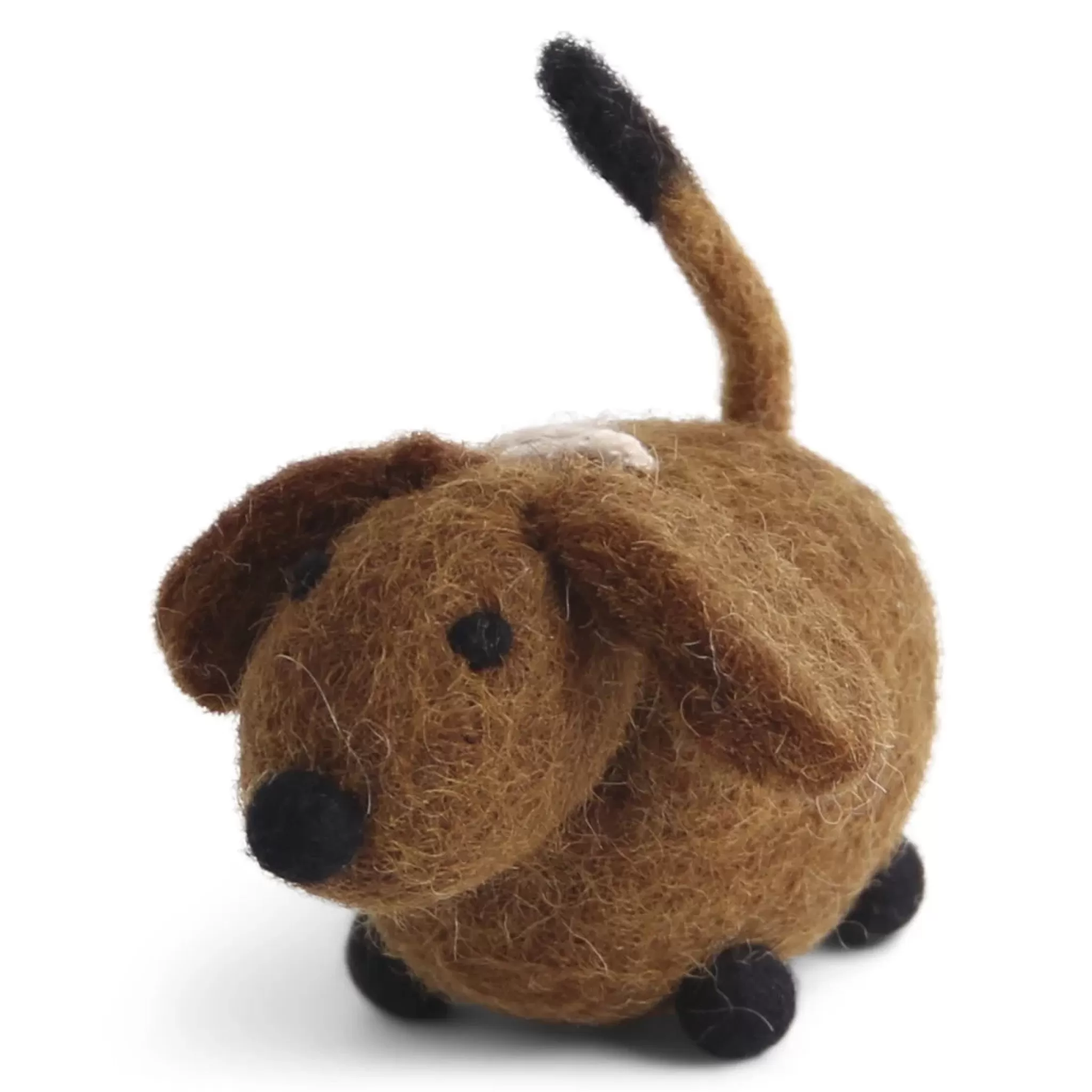 En Gry & Sif Felt Christmas Tree Decoration - Dog (Dachshund)