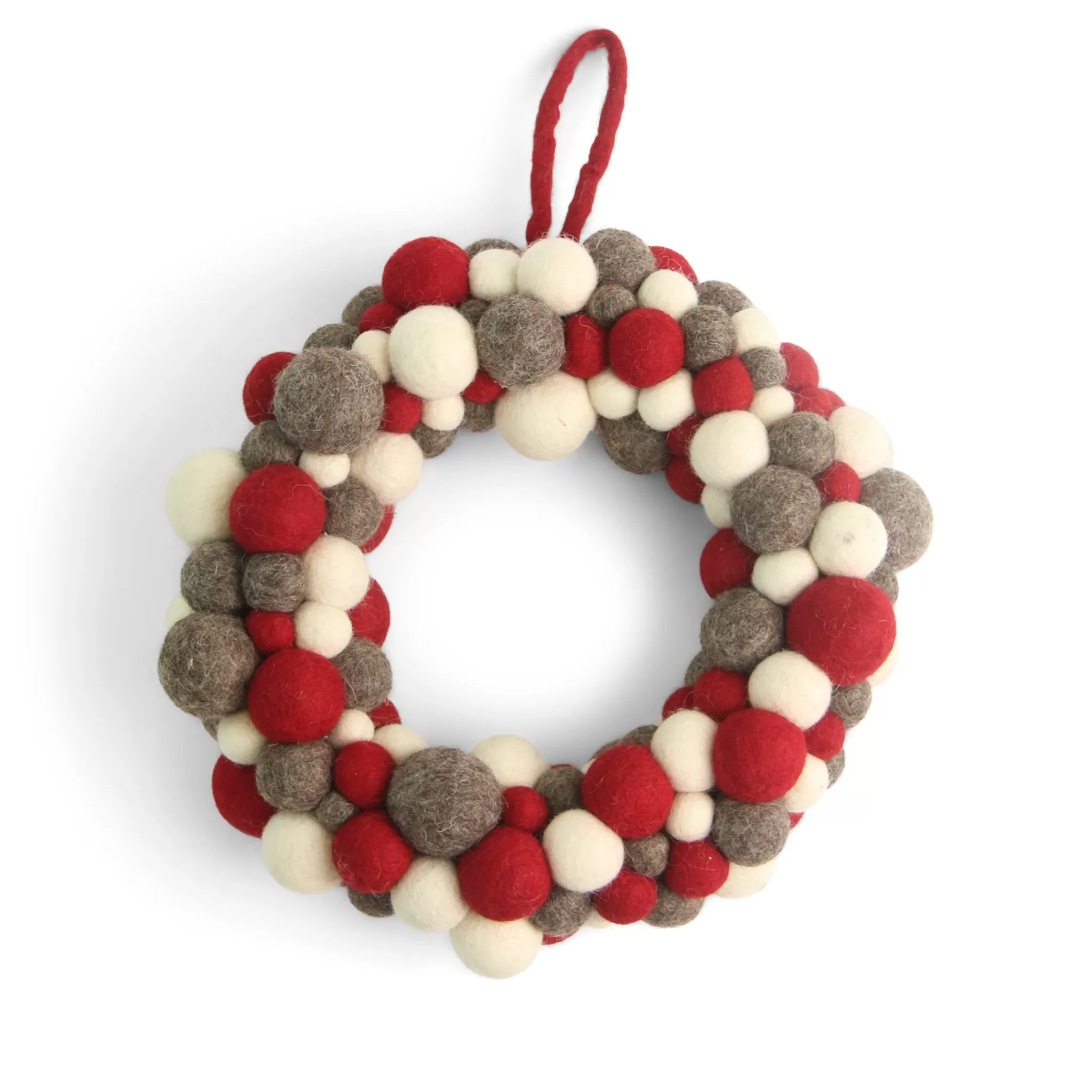 En Gry & Sif Felt Christmas Wreath - Large Baubles