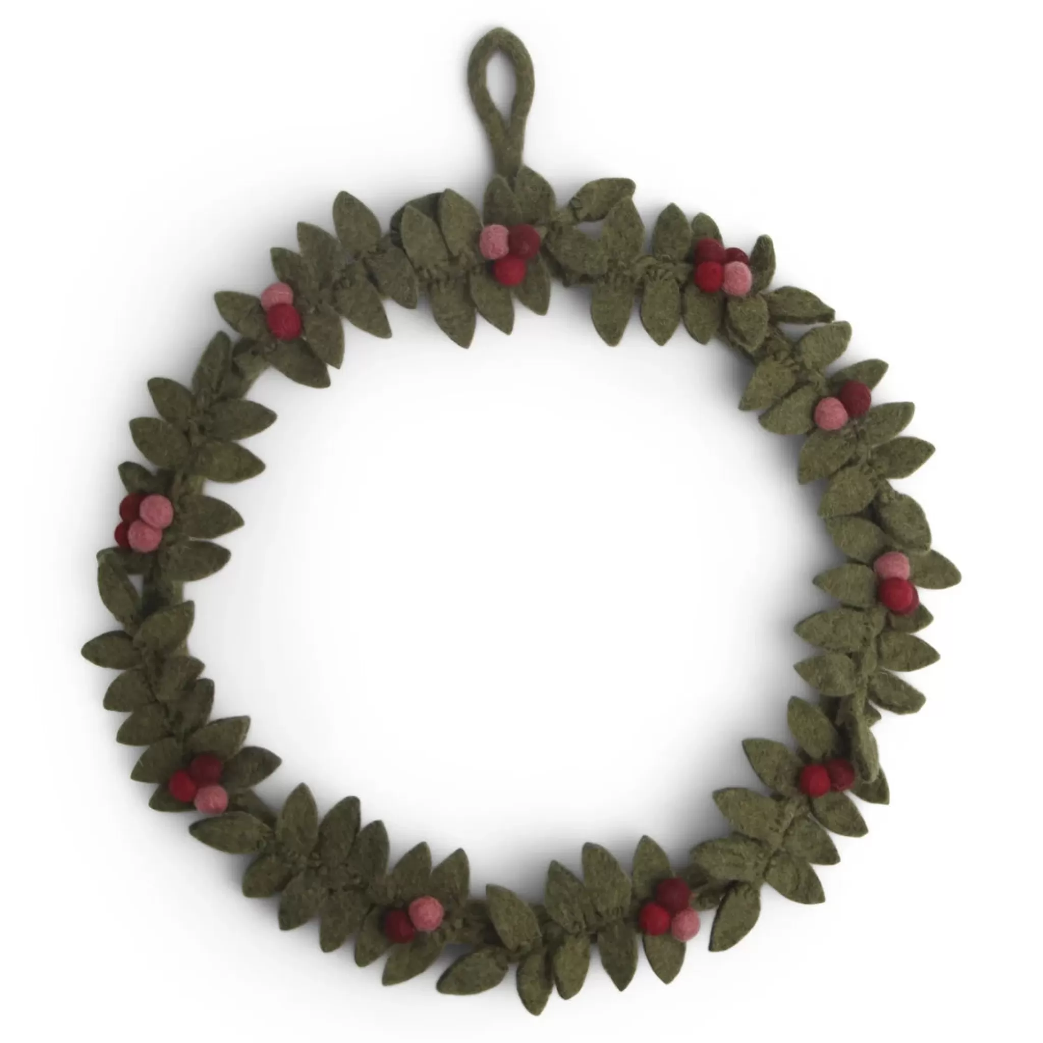En Gry & Sif Felt Christmas Wreath - Large Holly