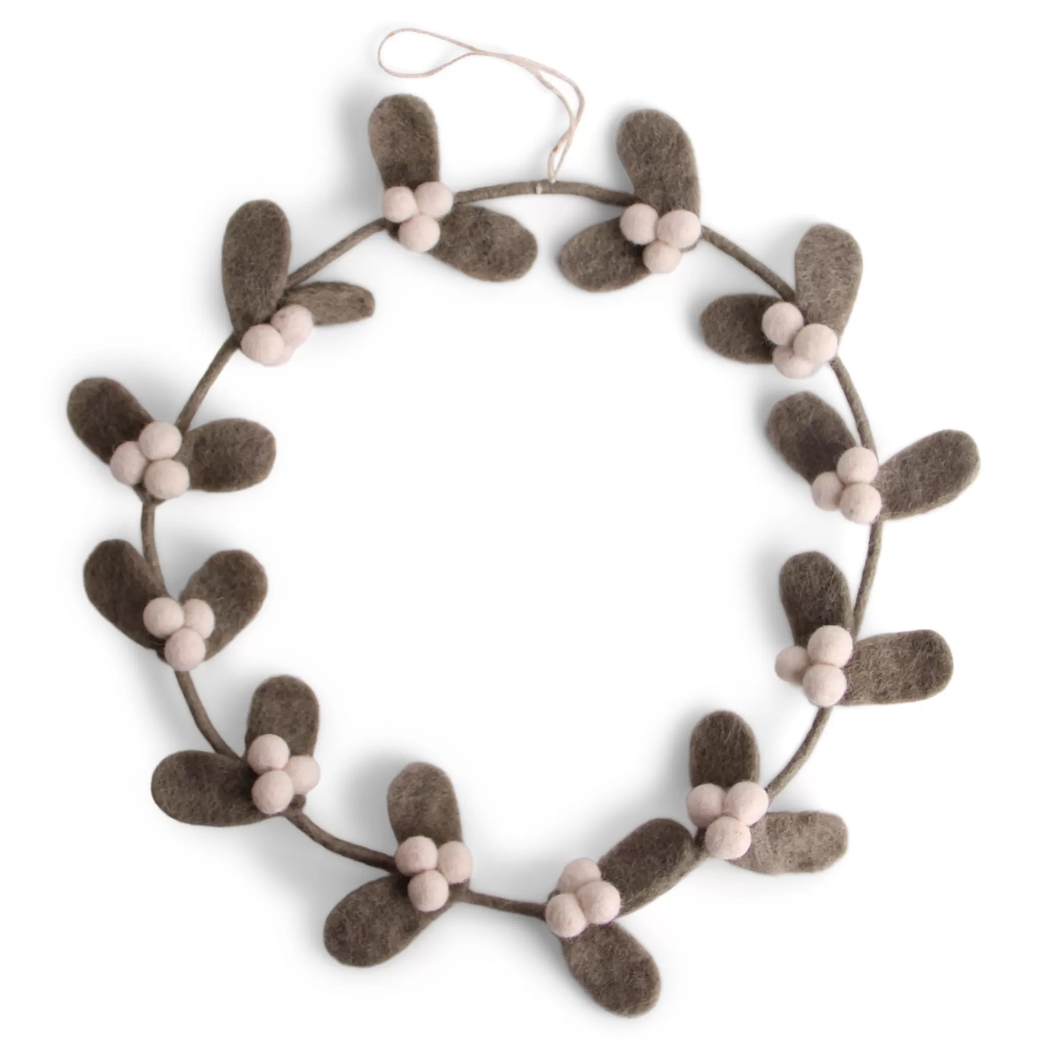En Gry & Sif Felt Christmas Wreath - Large Mistletoe