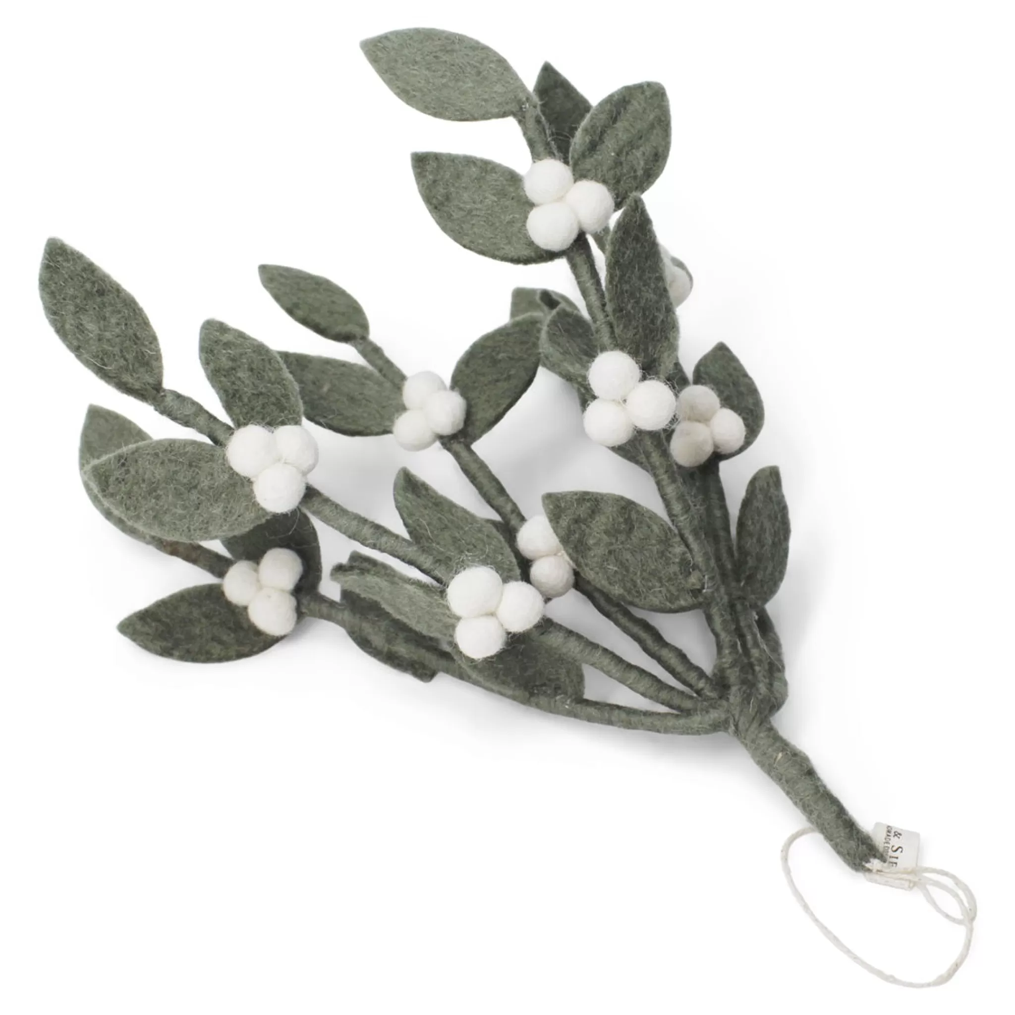 En Gry & Sif Felt Christmas Wreath - Mistletoe Branch