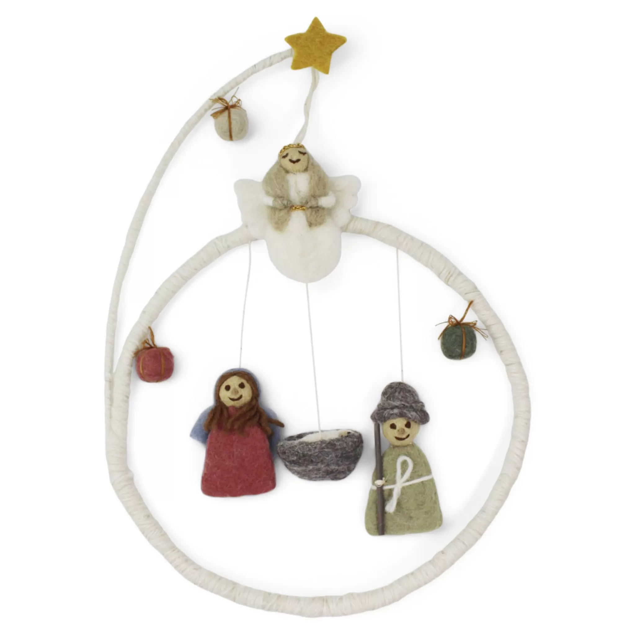 En Gry & Sif Felt Christmas Wreath - Nativity
