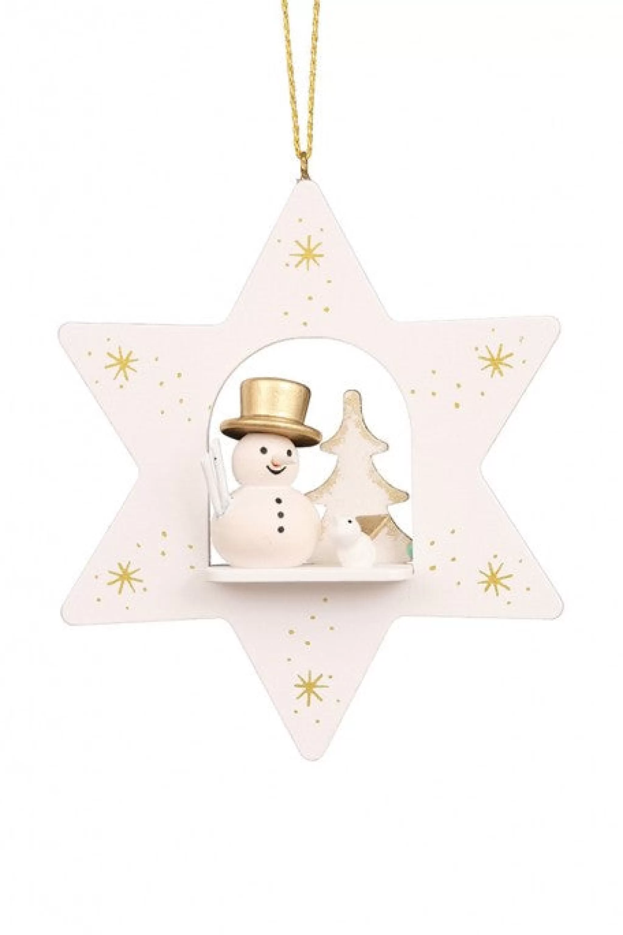 Christian Ulbricht Gilt Star - Snowman - Christmas Tree Decoration