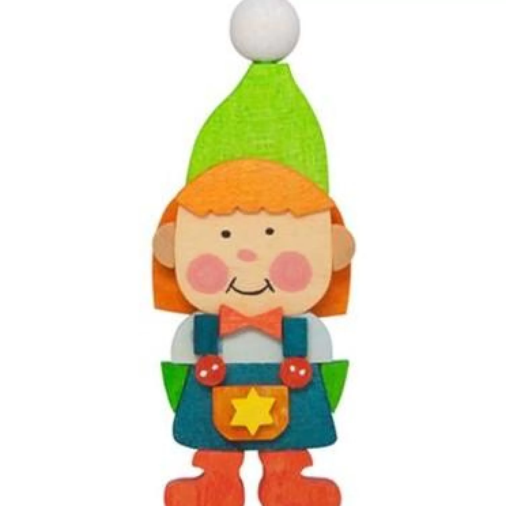 Graupner Gnome Children (Girl In Green) - Christmas Tree Decoration