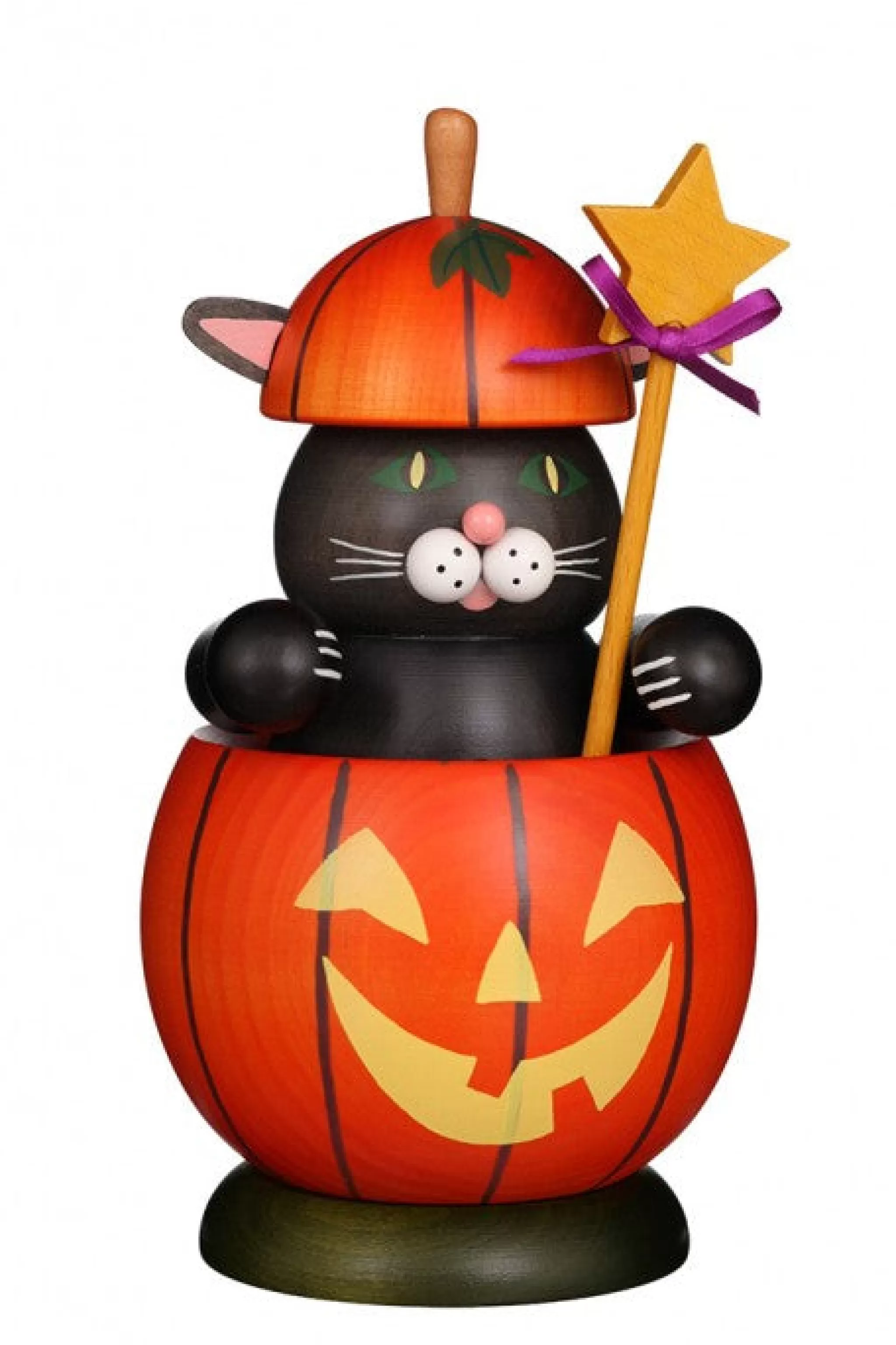Christian Ulbricht Halloween Incense Burner - Cat In Pumpkin