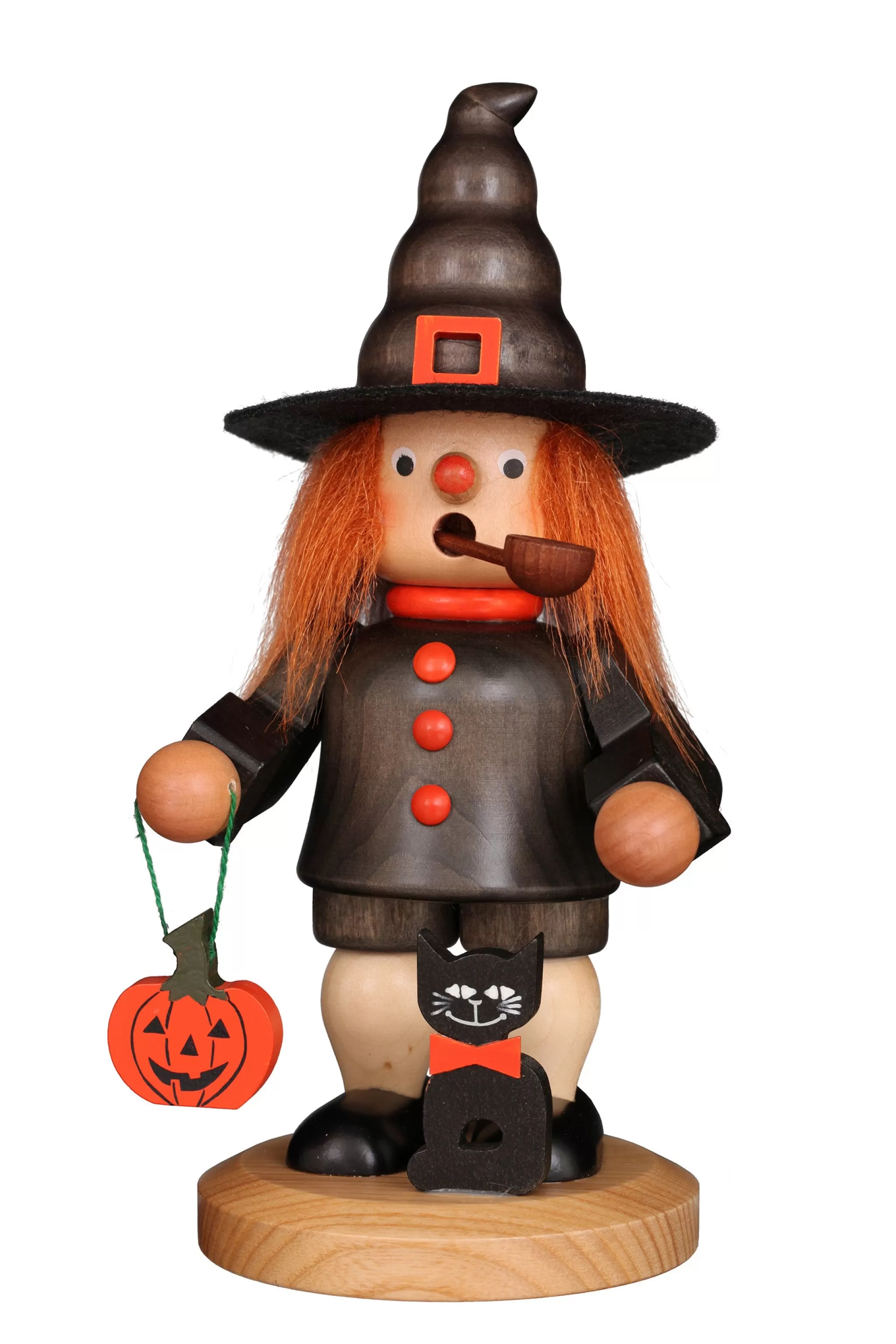 Christian Ulbricht Halloween Incense Burner - Premium - Witch With Cat