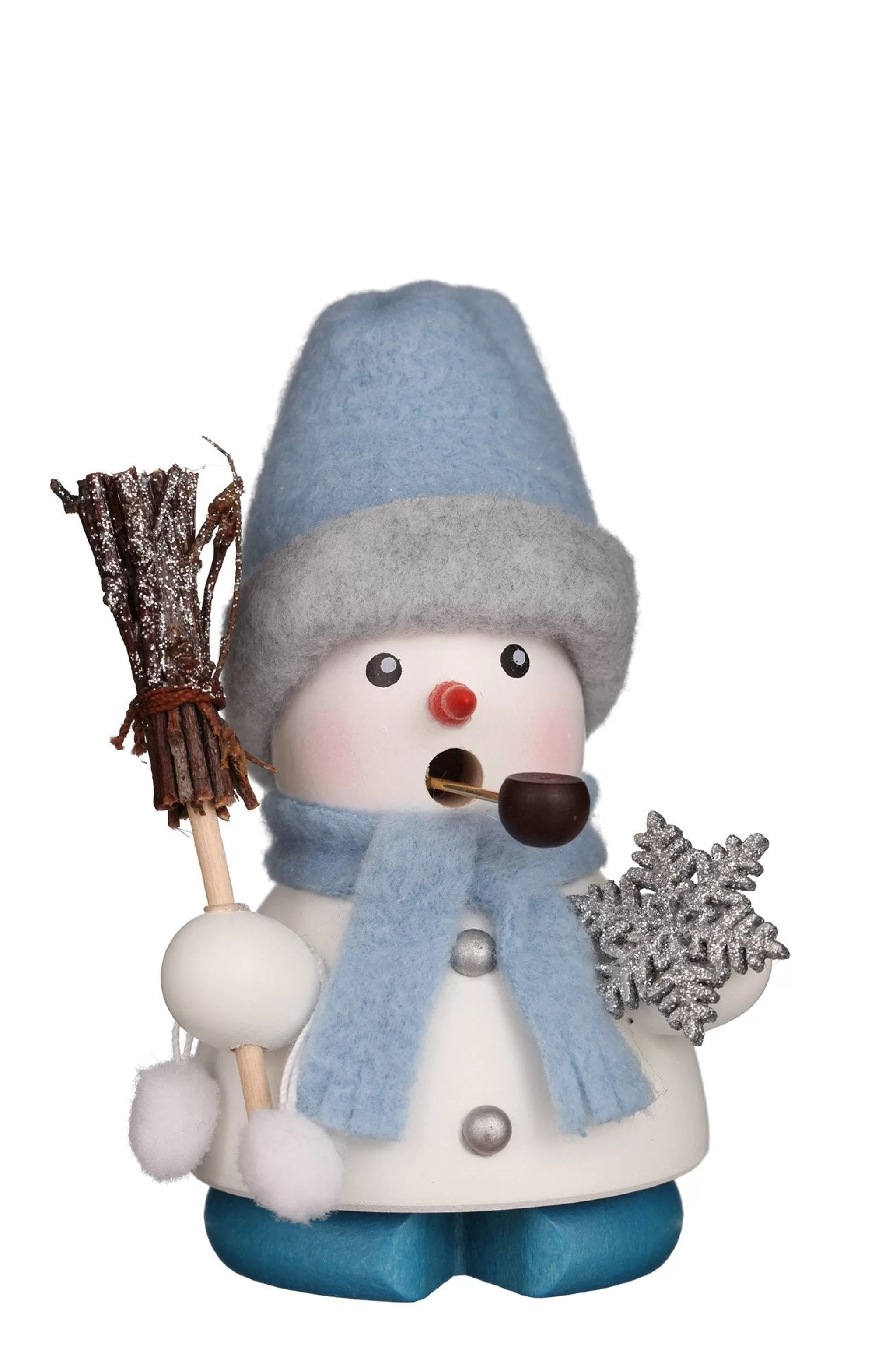 Christian Ulbricht Incense Burner - Mini - Snowman In Baby Blue