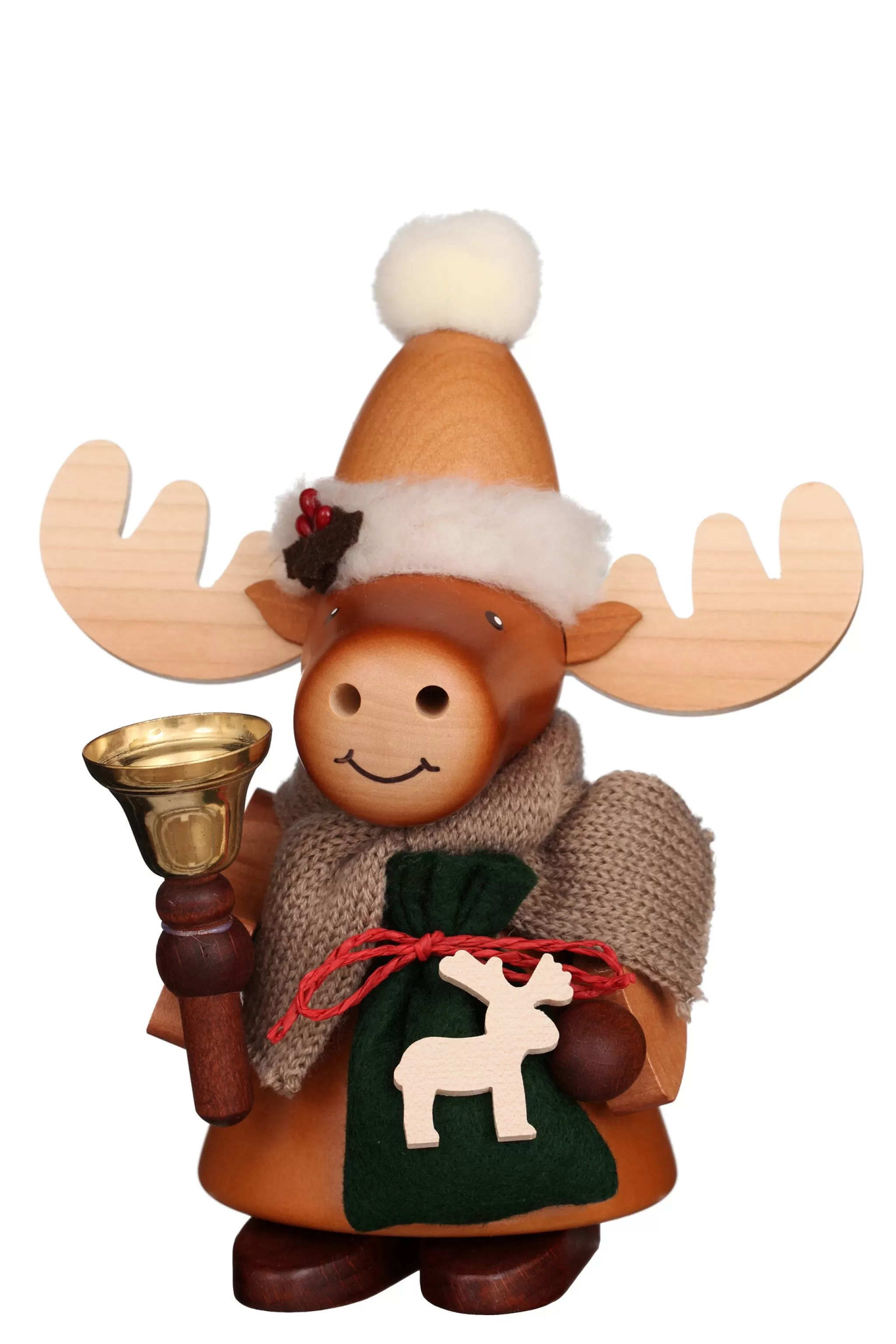 Christian Ulbricht Incense Burner - Premium - Hugo The Christmas Moose With Bell
