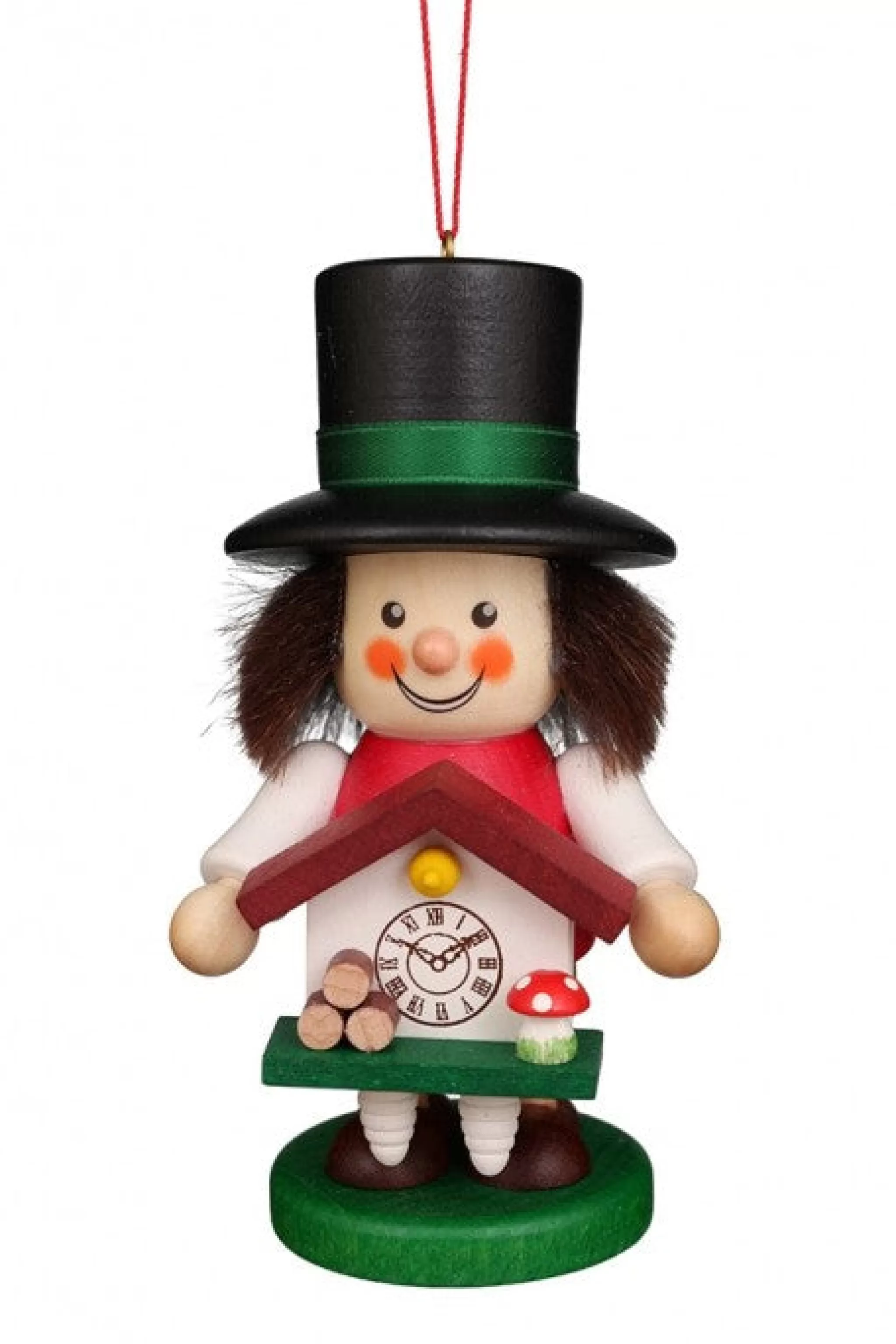 Christian Ulbricht Large Gnome Christmas Tree Decoration - Cuckoo Clock Maker (Colourful)