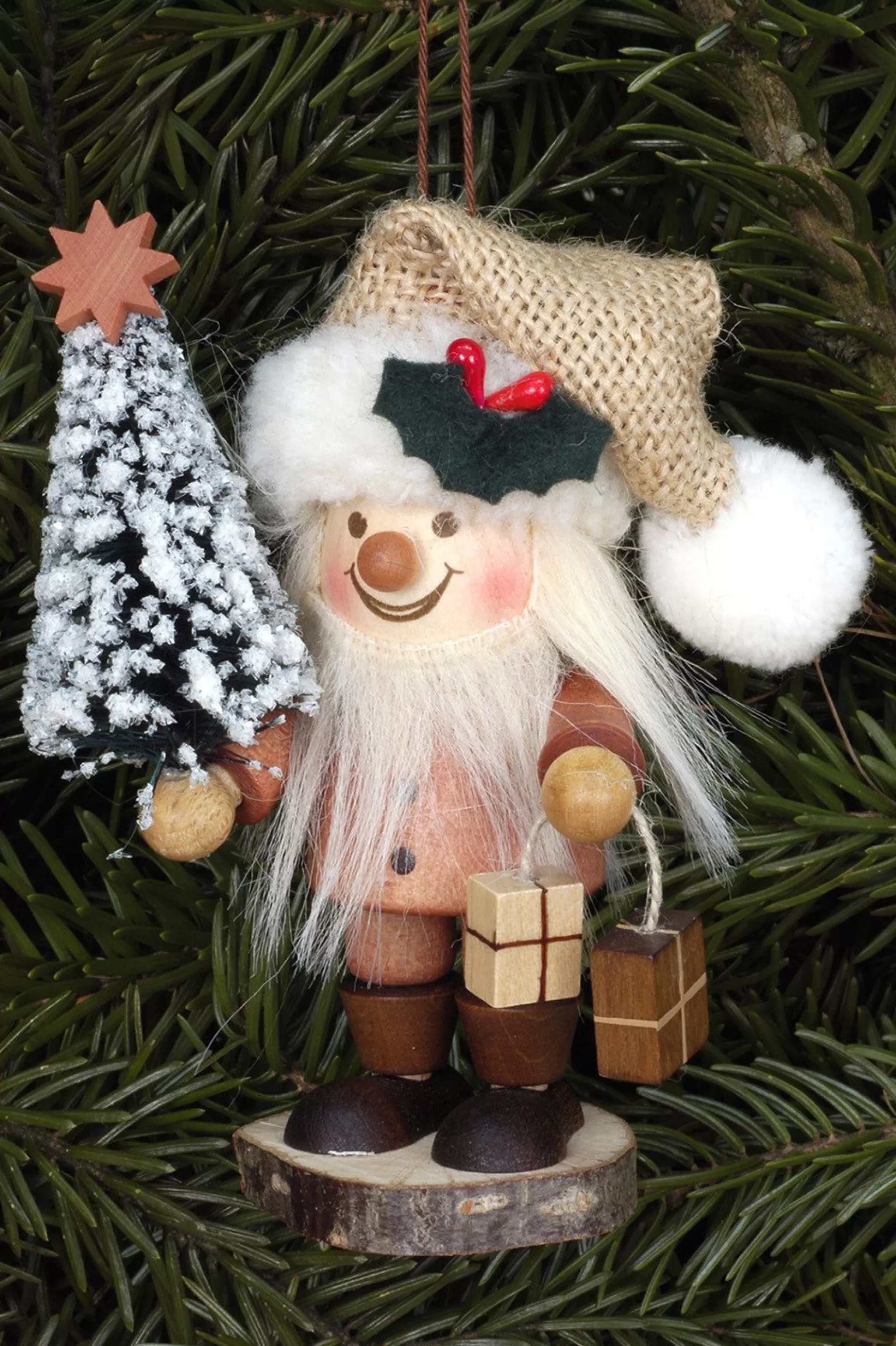 Christian Ulbricht Large Gnome Christmas Tree Decoration - Elf With Presents