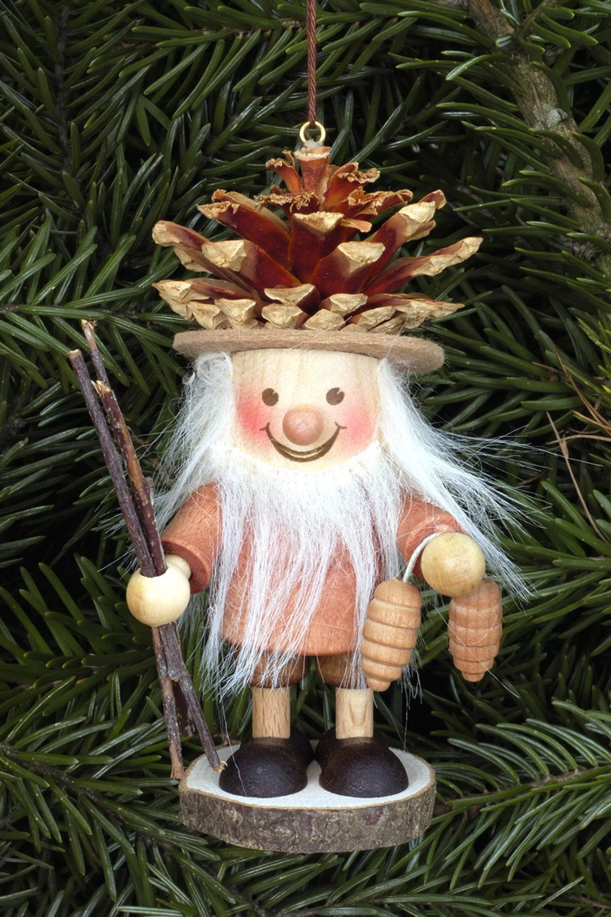 Christian Ulbricht Large Gnome Christmas Tree Decoration - Fir-Cone Gnome