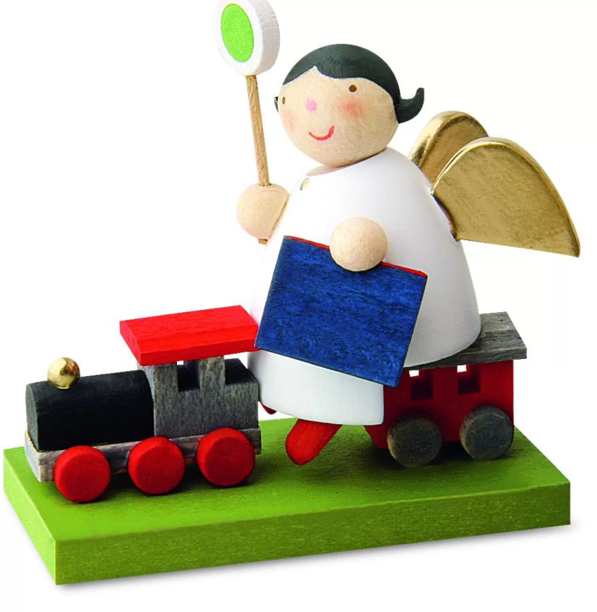 Gunter Reichel Little Angel Figurine - Guardian Angel On Train