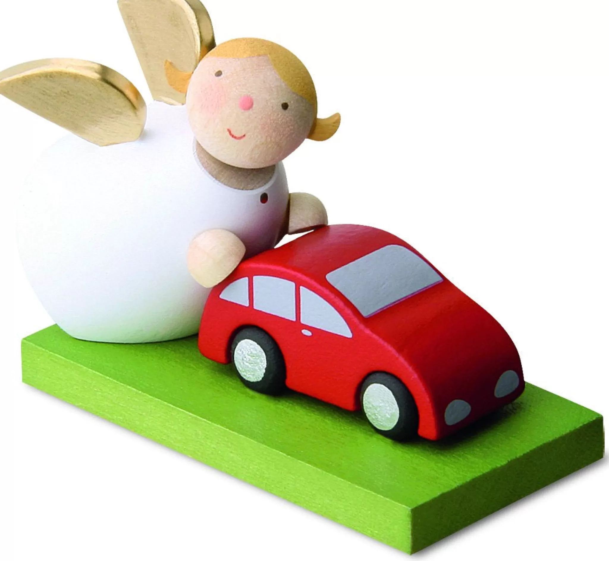 Gunter Reichel Little Angel Figurine - Guardian Angel With Car