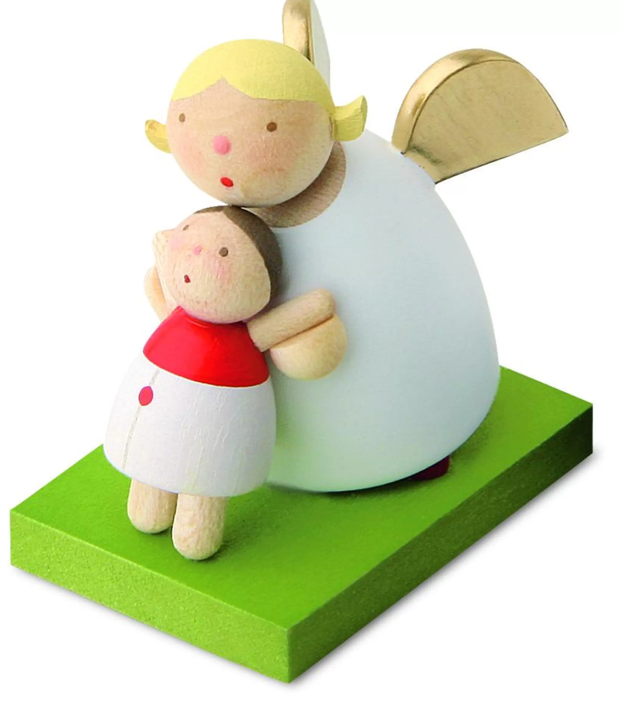 Gunter Reichel Little Angel Figurine - Guardian Angel With Doll