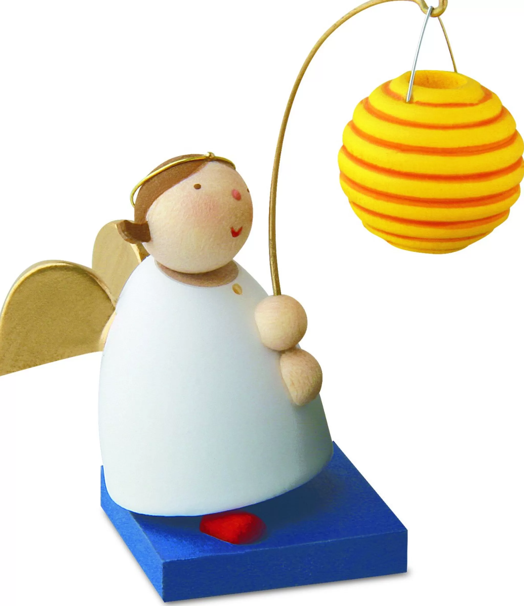 Gunter Reichel Little Angel Figurine - Guardian Angel With Lantern (Round)