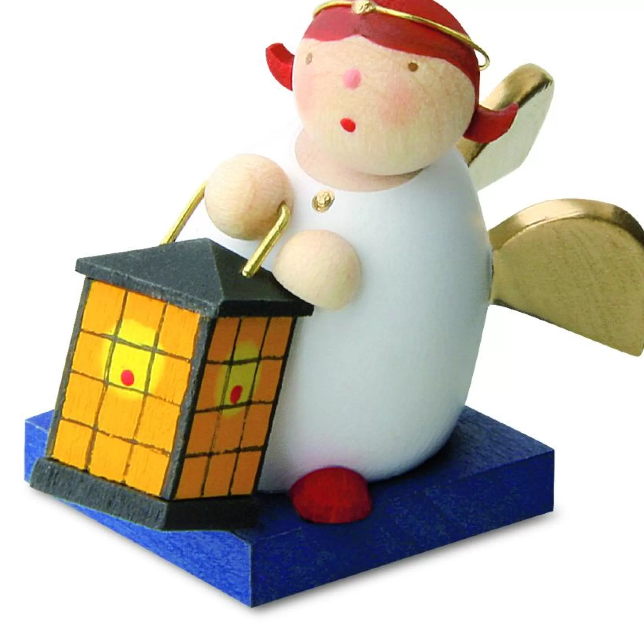 Gunter Reichel Little Angel Figurine - Guardian Angel With Lantern (Square)