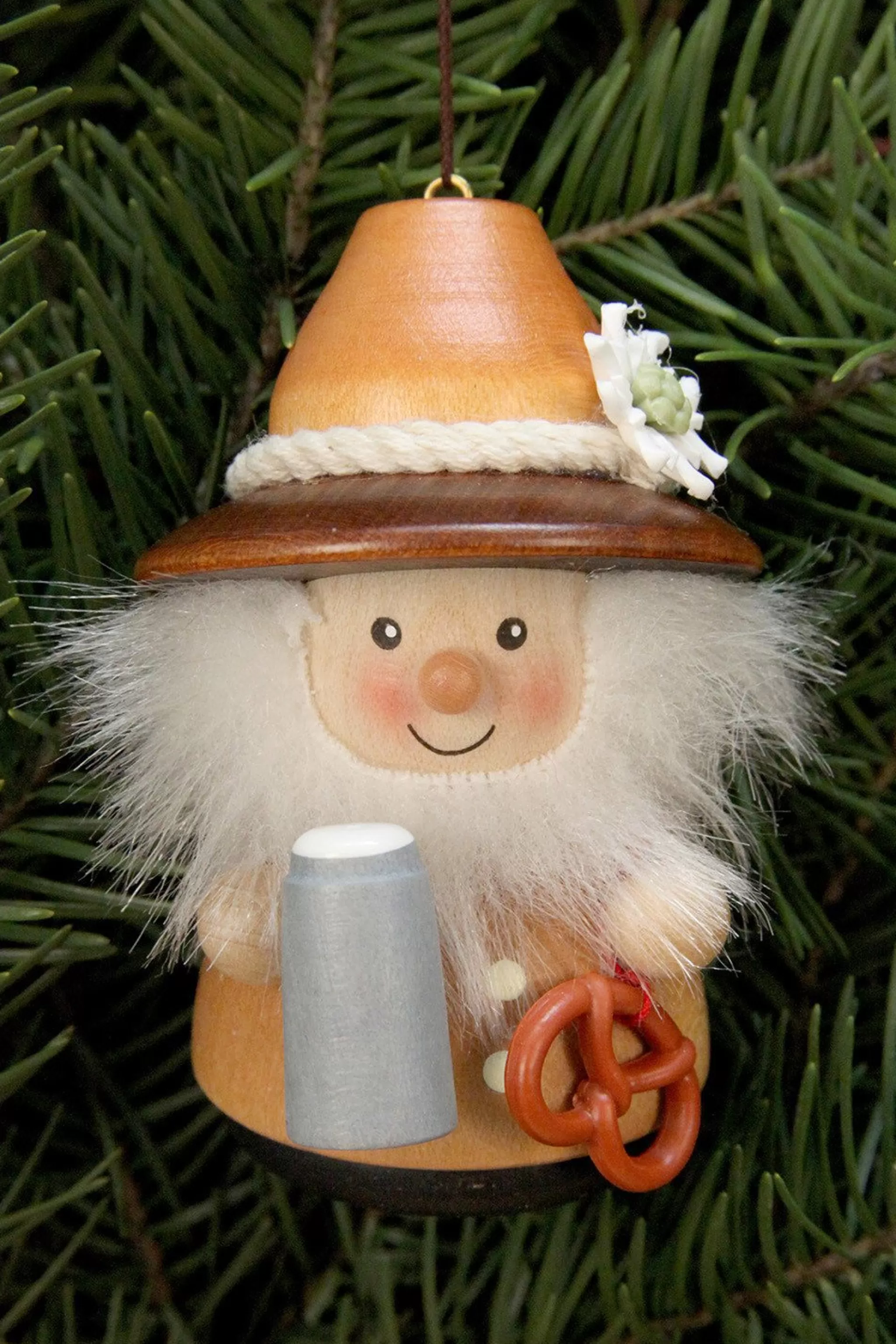 Christian Ulbricht Little Gnome Christmas Tree Decoration - Bavarian (Natural)