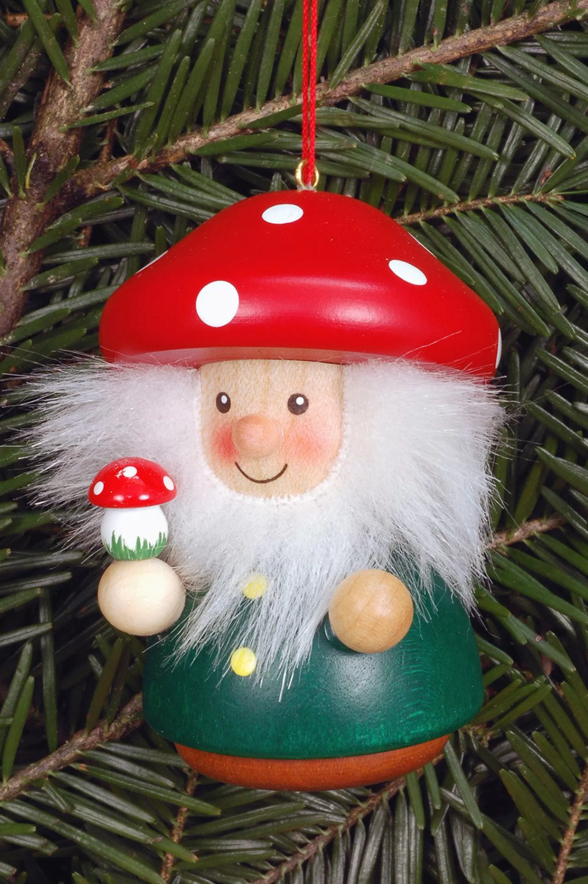 Christian Ulbricht Little Gnome Christmas Tree Decoration - Red Mushroom Man
