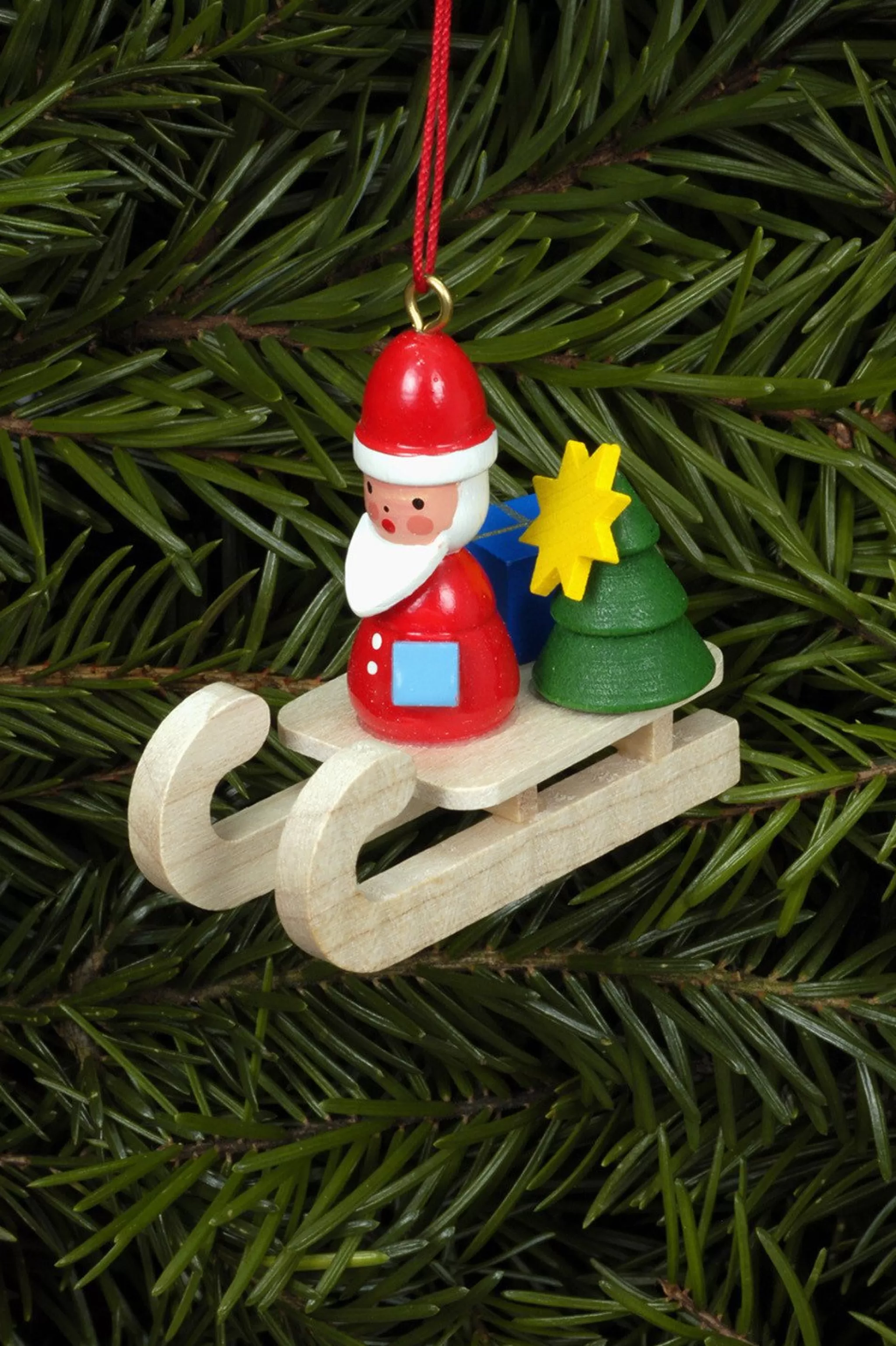 Christian Ulbricht Mini Sled - Santa - Christmas Tree Decoration