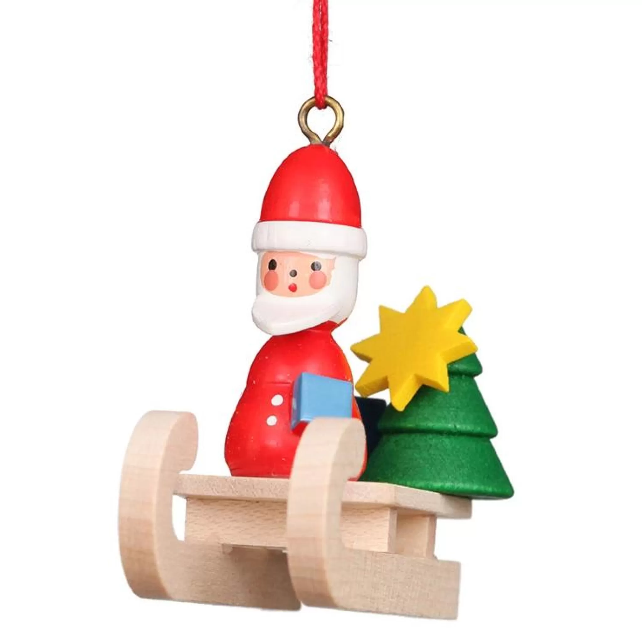 Christian Ulbricht Mini Sled - Santa - Christmas Tree Decoration