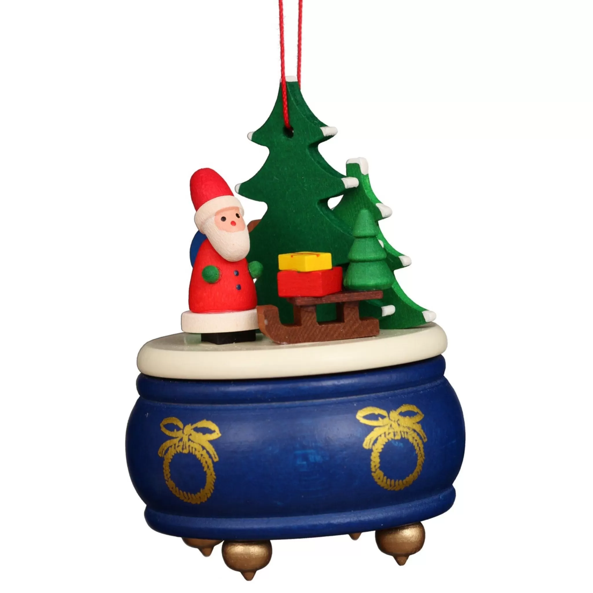 Christian Ulbricht Music Box - Blue Santa - Christmas Tree Decoration