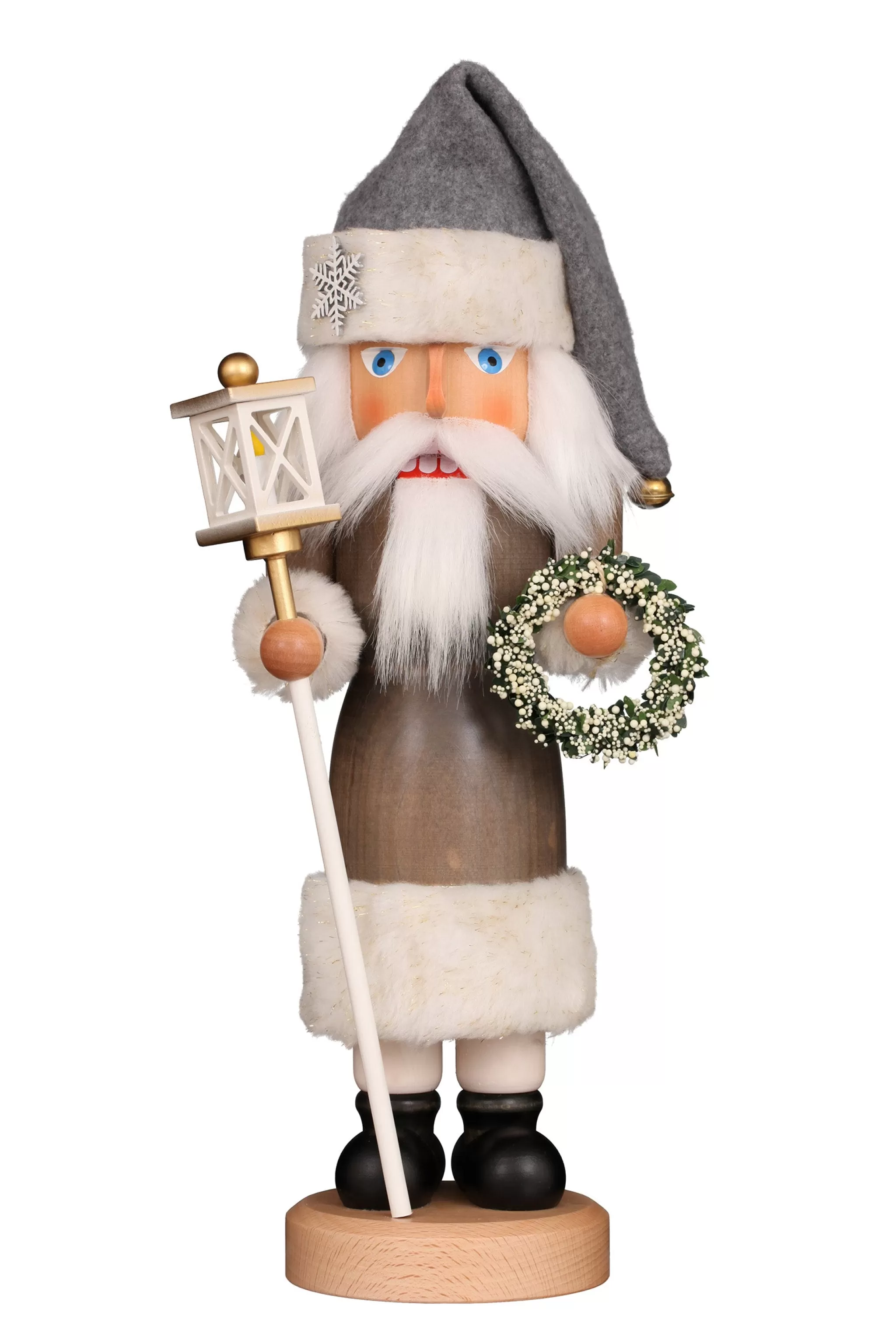 Christian Ulbricht Nutcracker (Classic) - Santa In Silver With Wreath