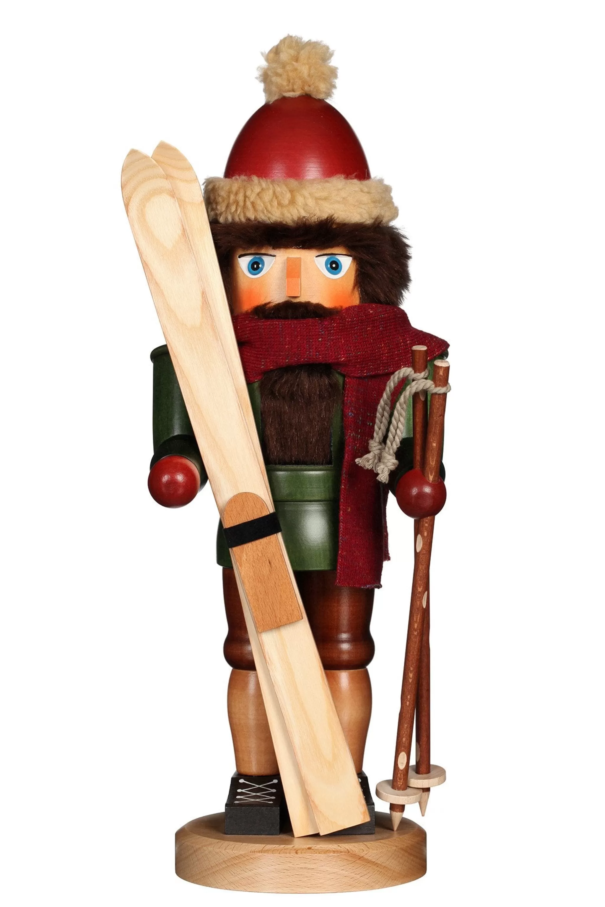 Christian Ulbricht Nutcracker (Classic) - Skier With Red Scarf