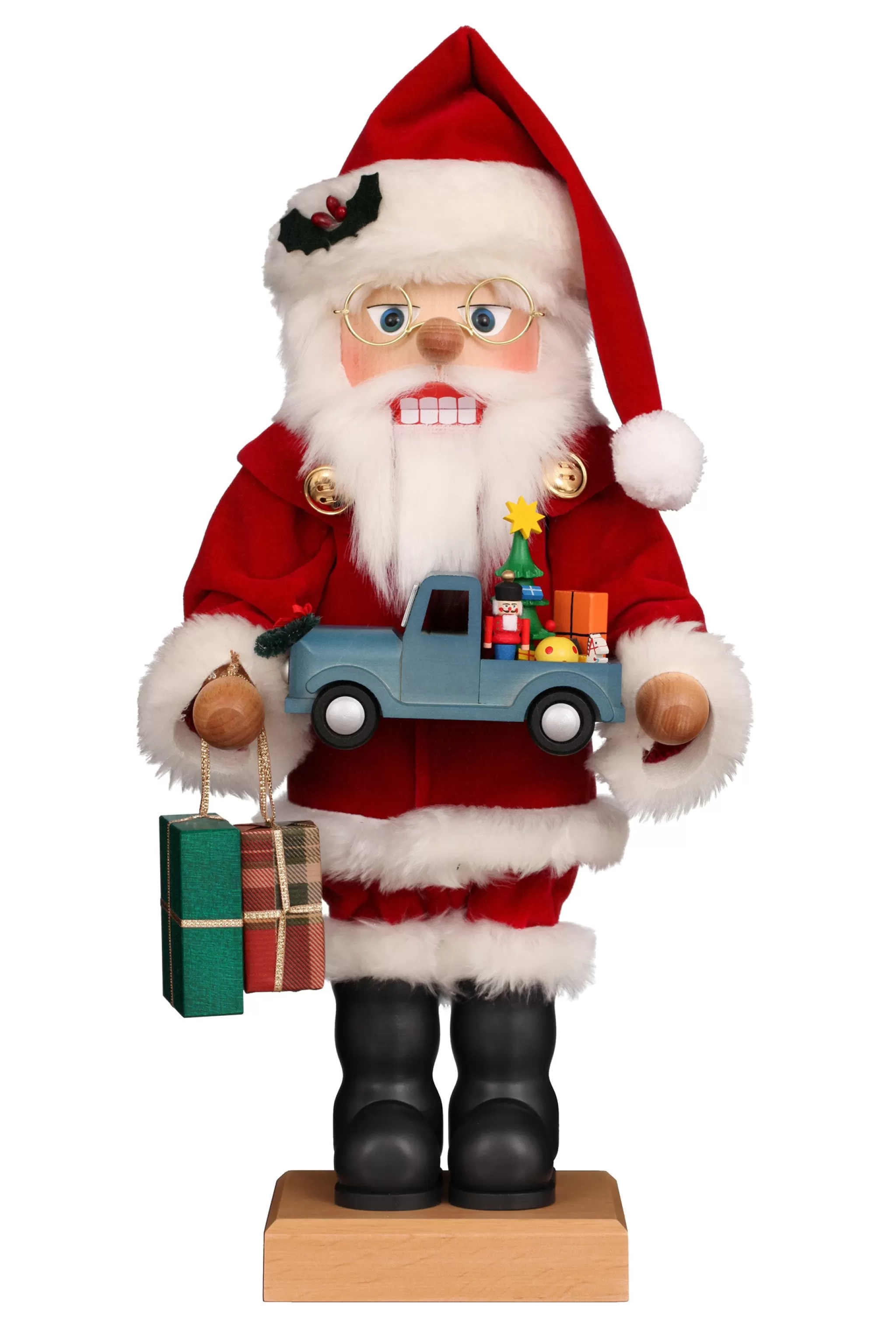 Christian Ulbricht Nutcracker (Premium Collector'S Edition) - Santa With Blue Car