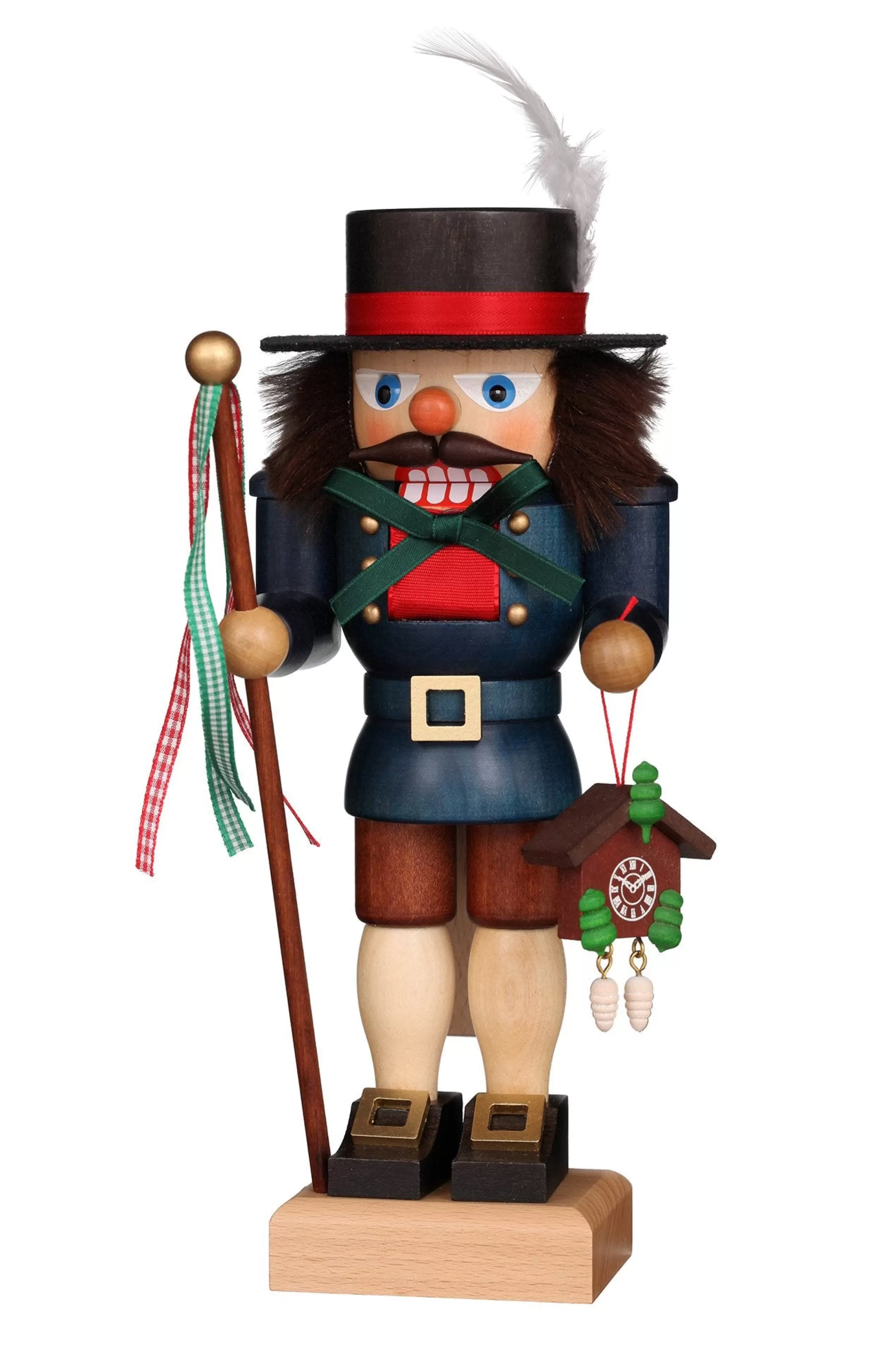 Christian Ulbricht Nutcracker (Small) - Black Forest Friend With Clock