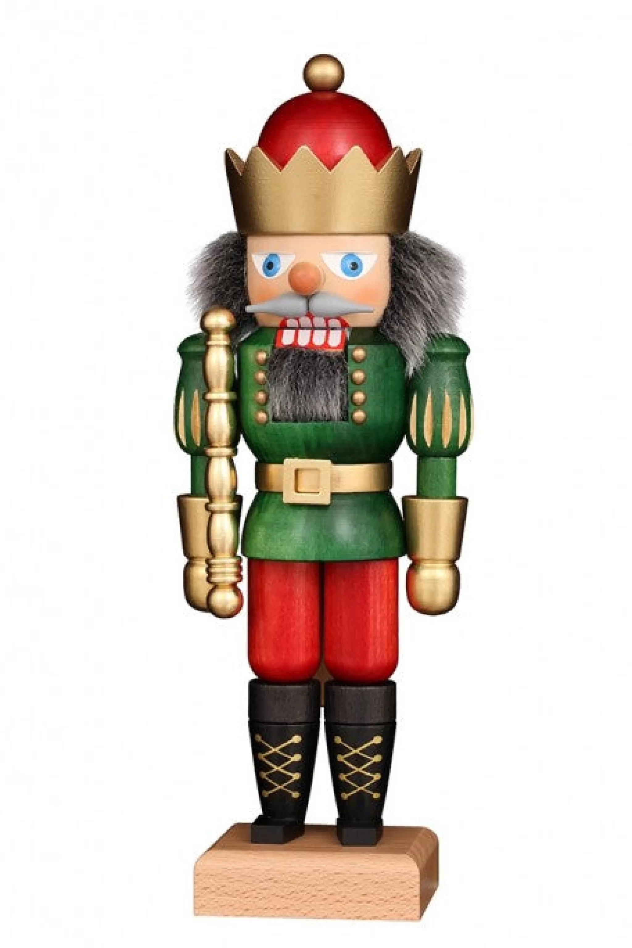 Christian Ulbricht Nutcracker (Small) - King With Gloss Green Coat
