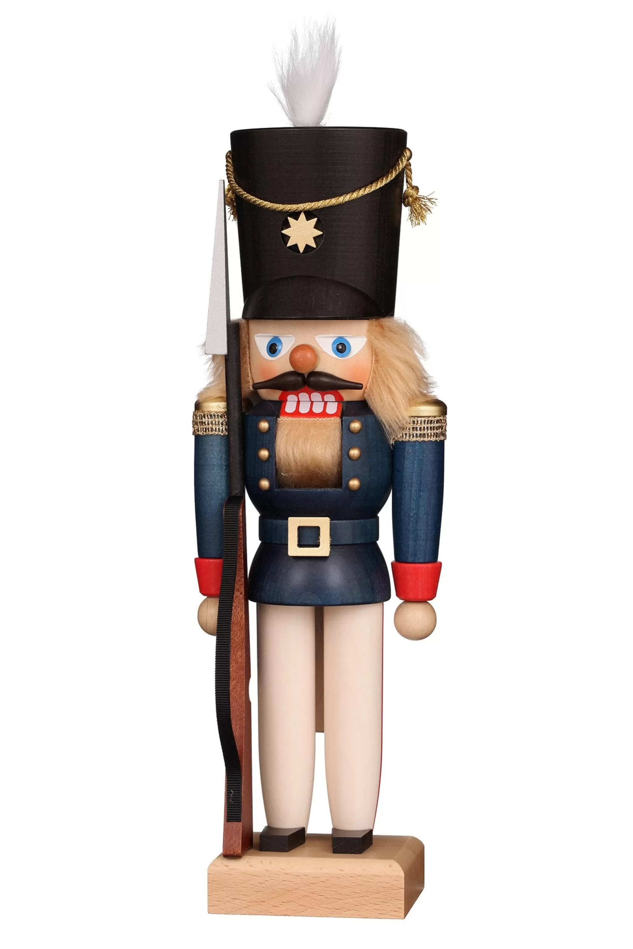 Christian Ulbricht Nutcracker (Small) - Soldier With Blonde Hair And Blue Coat