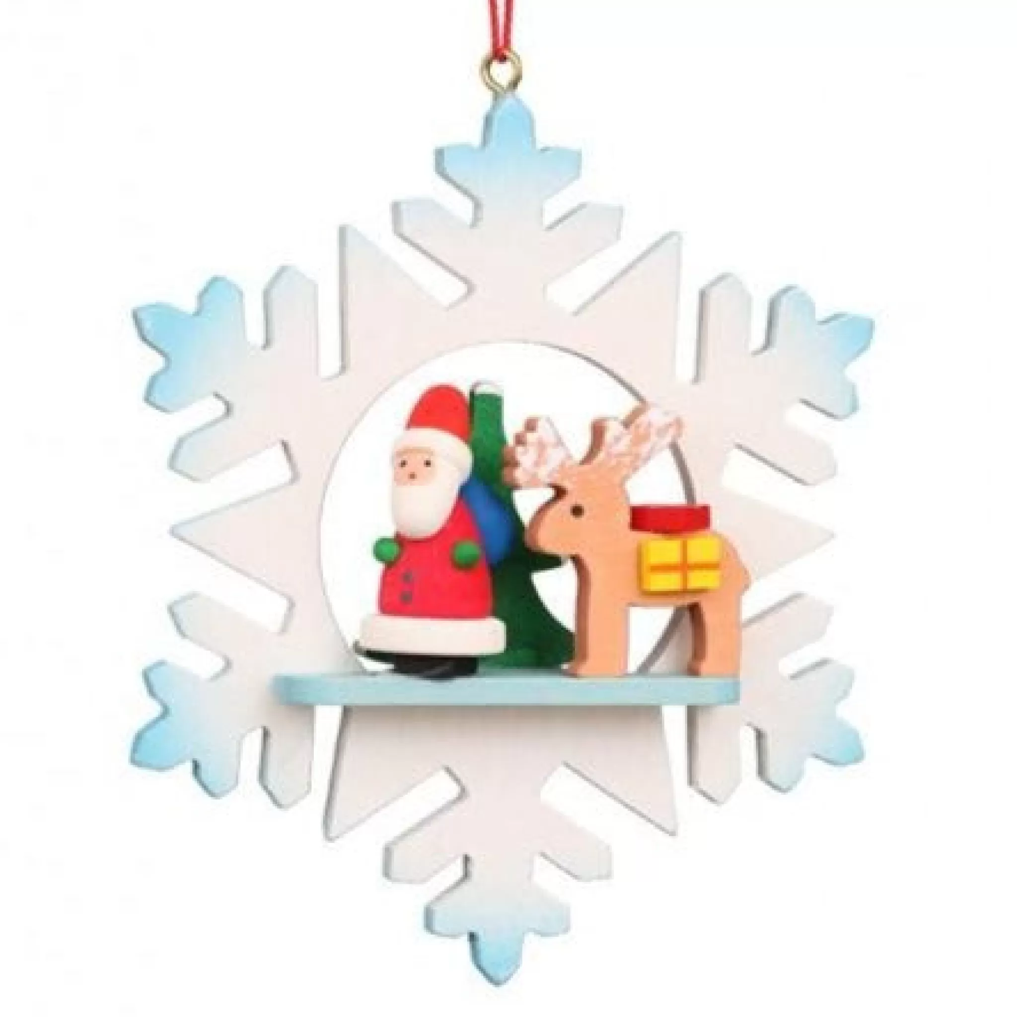 Christian Ulbricht Snowflake - Santa And Rudolph - Christmas Tree Decoration