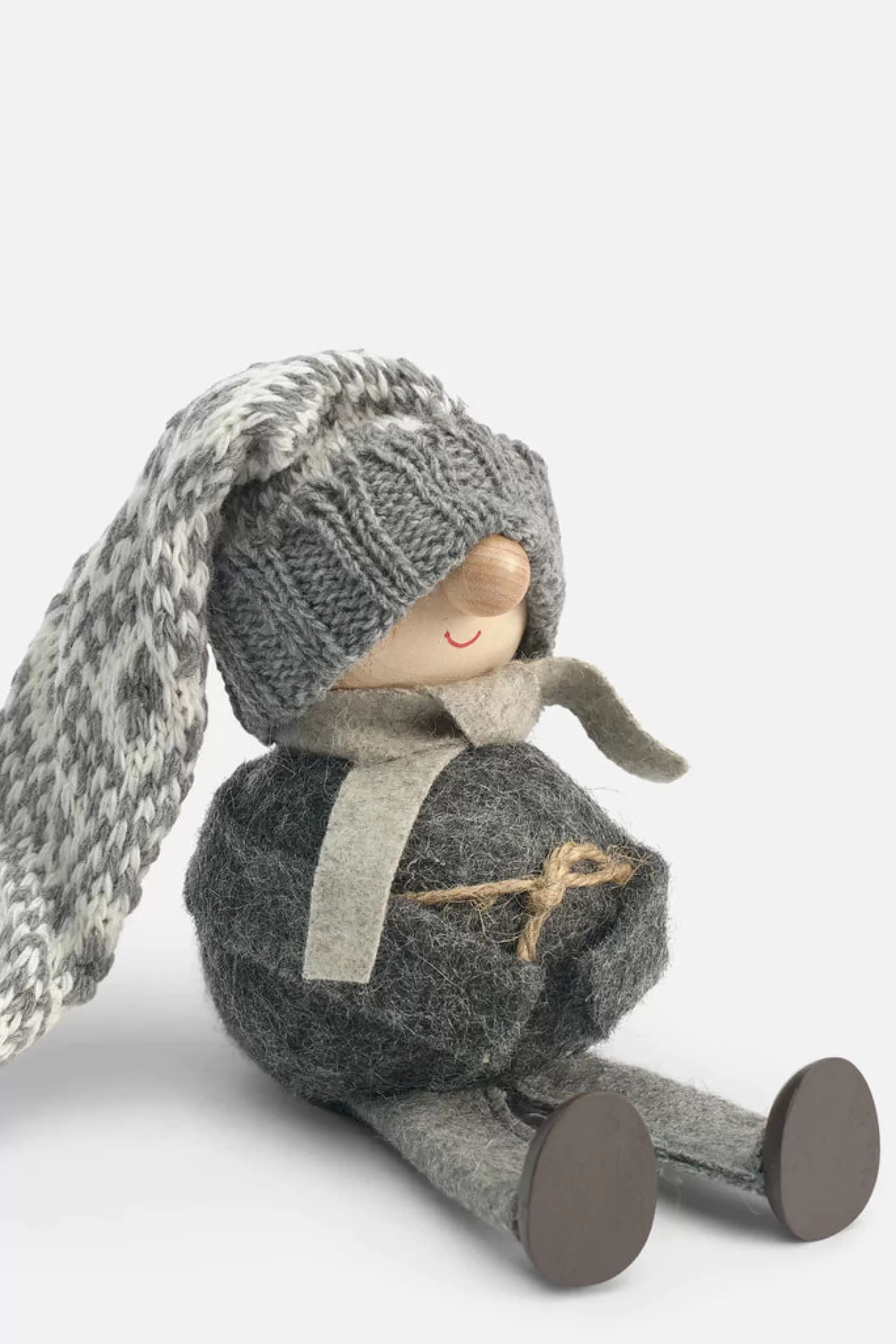 Asas Tomtebod Tomte Gnome - Cousin Gustav (Grey Knitted Cap)