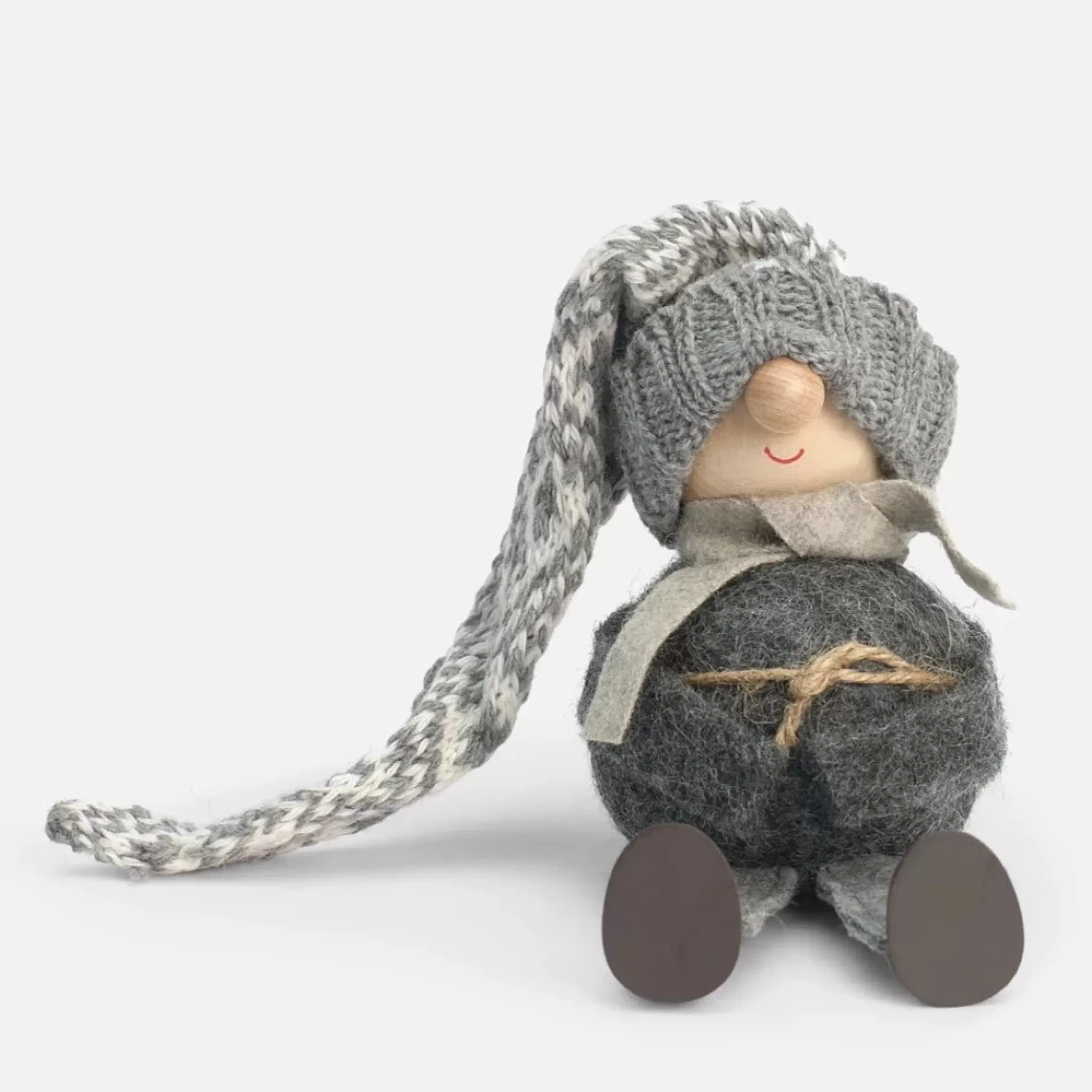 Asas Tomtebod Tomte Gnome - Cousin Gustav (Grey Knitted Cap)