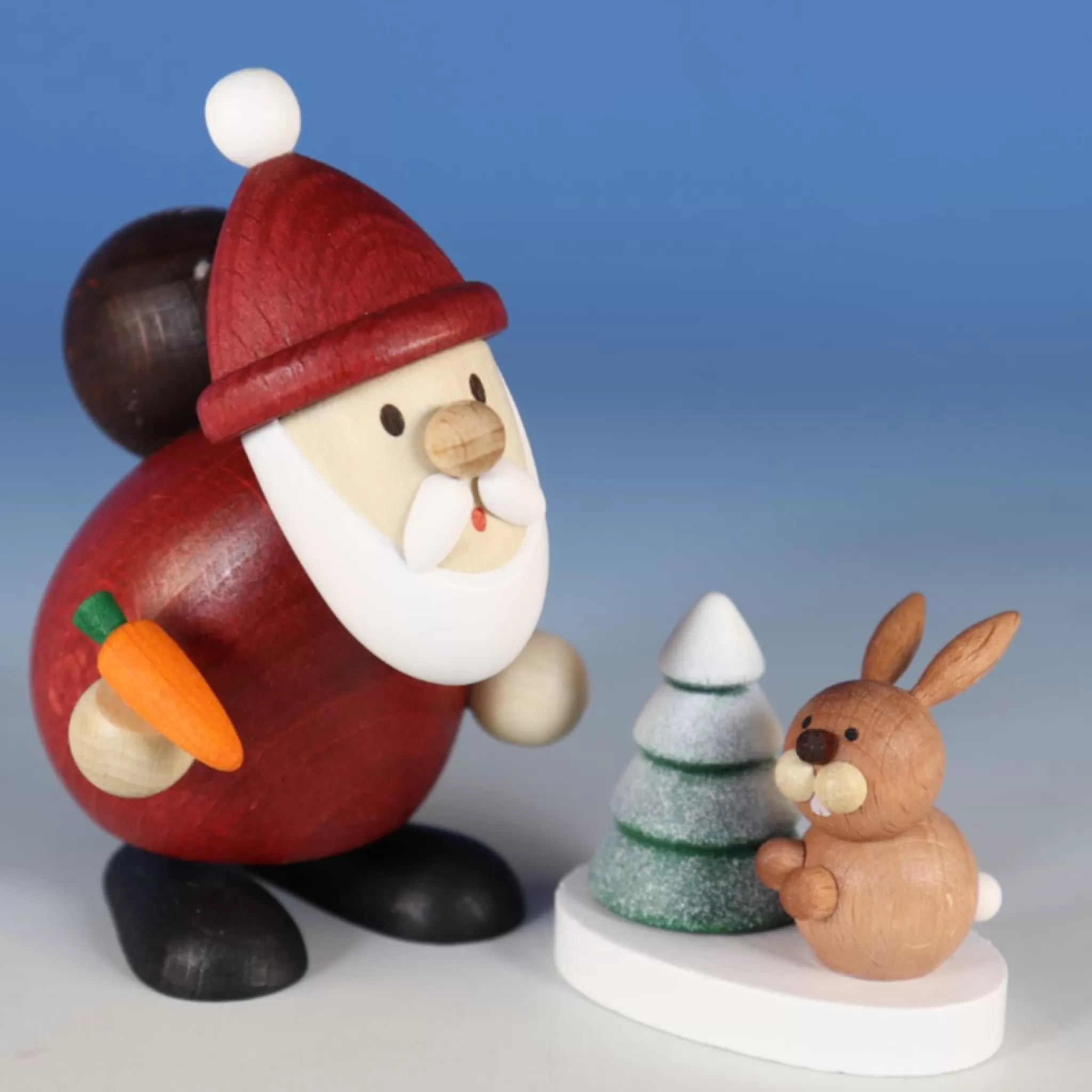 Paul Ullrich Weihnachtsmann Collectibles - Santa With Rabbit And Snowy Tree